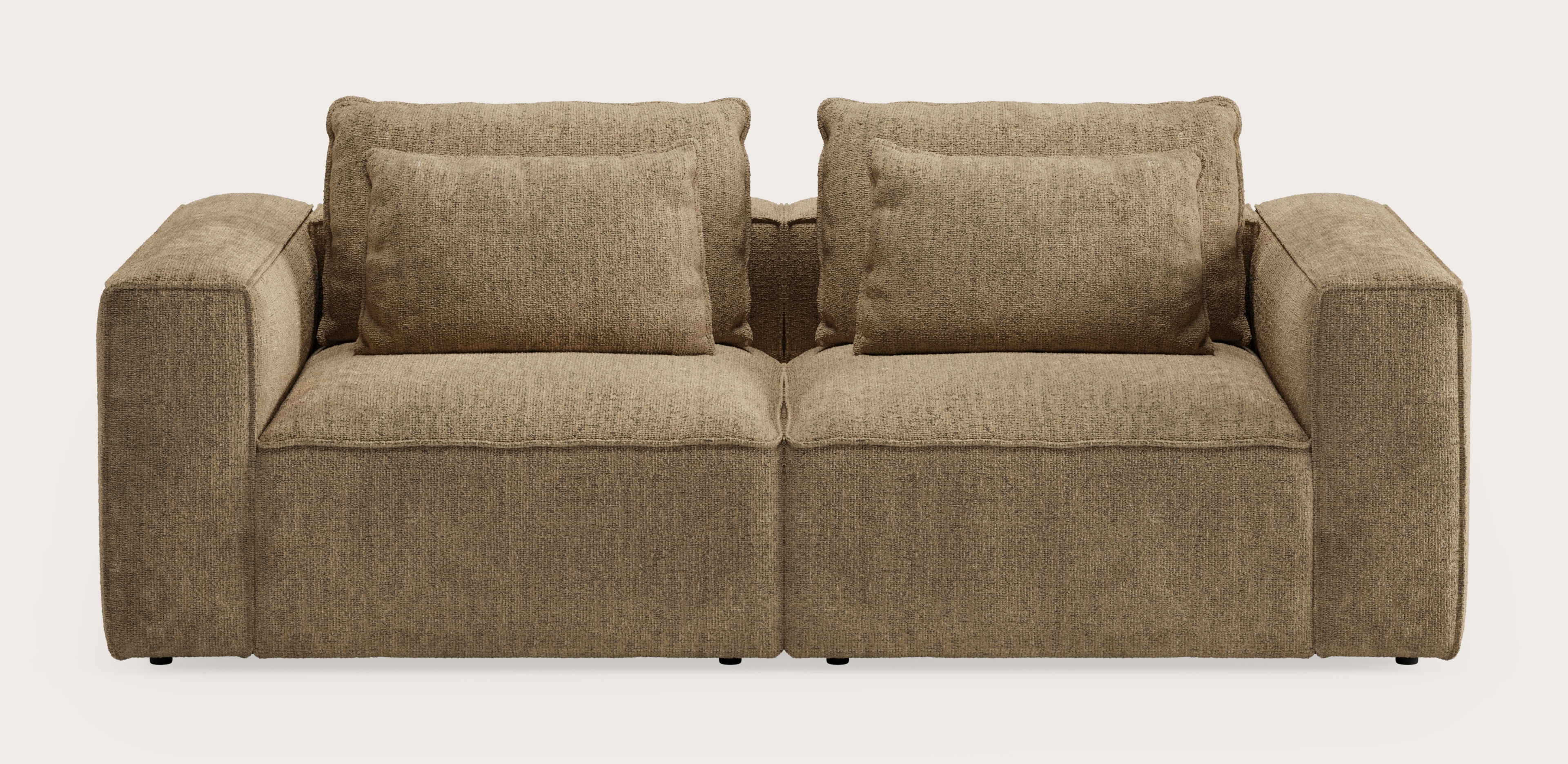 Duomo zetel 2-zit in Poco stof Dark Taupe