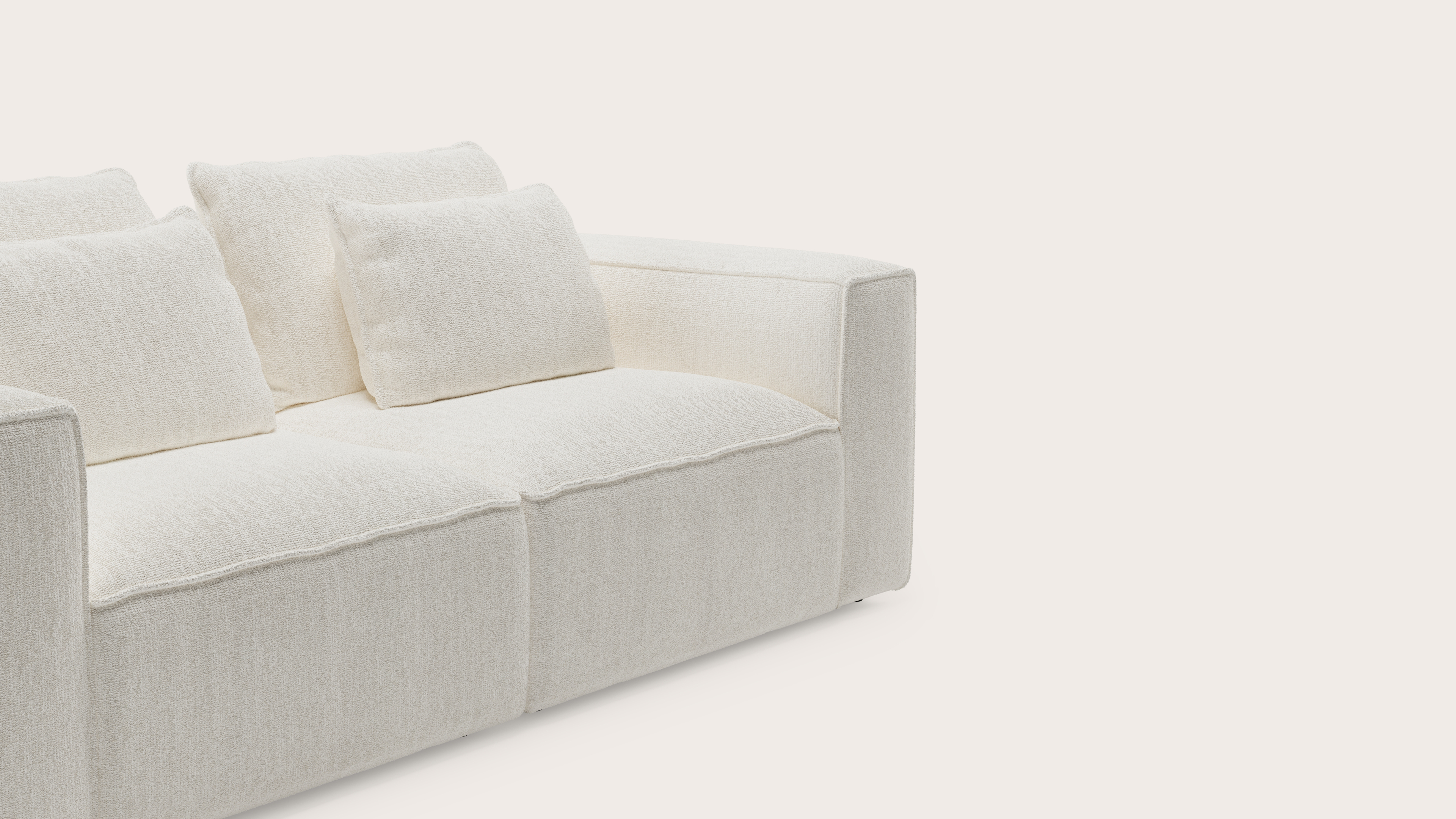 Duomo zetel 2-zit in Poco stof White
