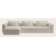 Canapé d'angle L 5 places avec chaise longue XL (long) gauche
