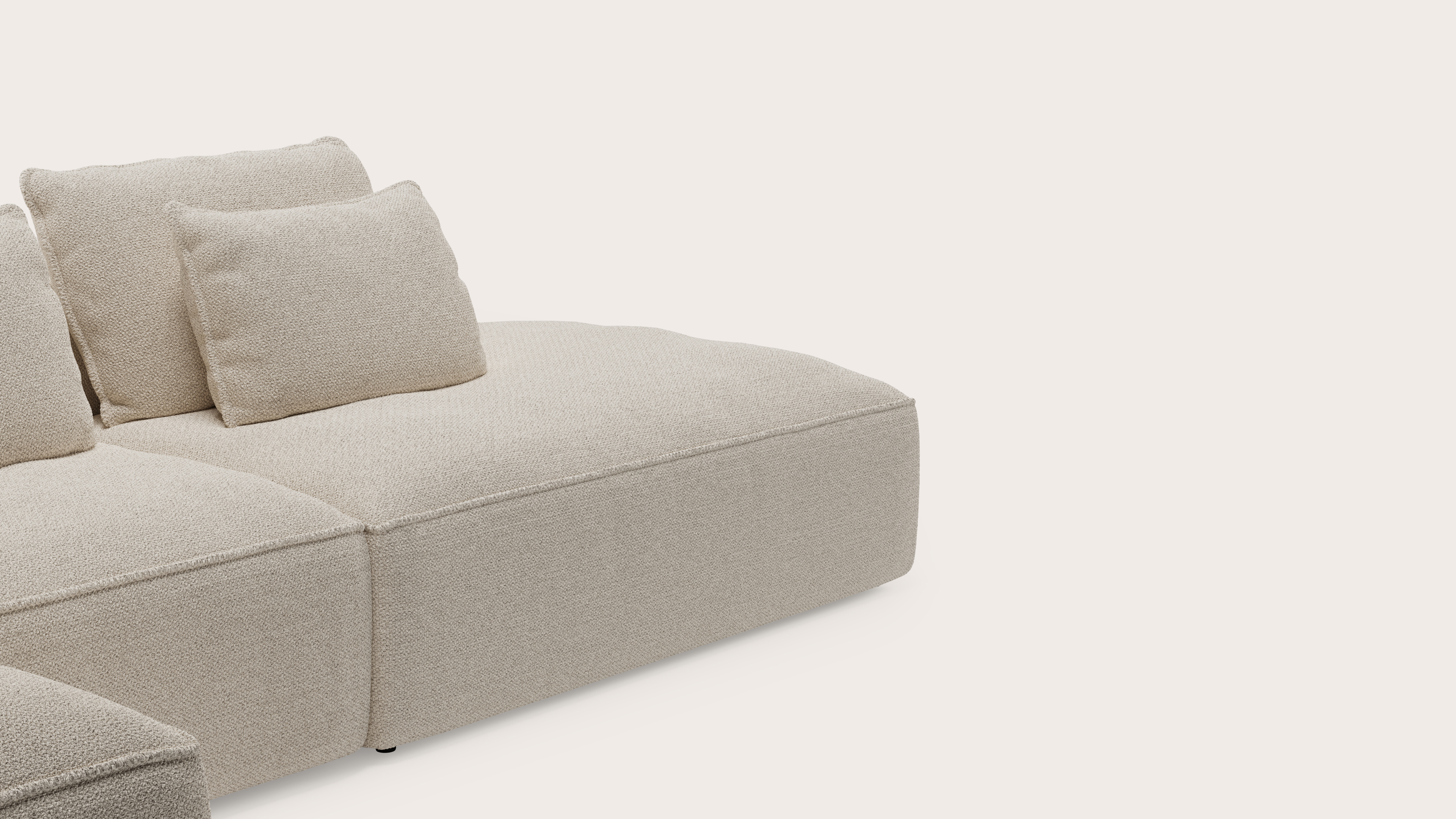 Duomo hoekzetel 4,5-zit in Hero stof Beige
