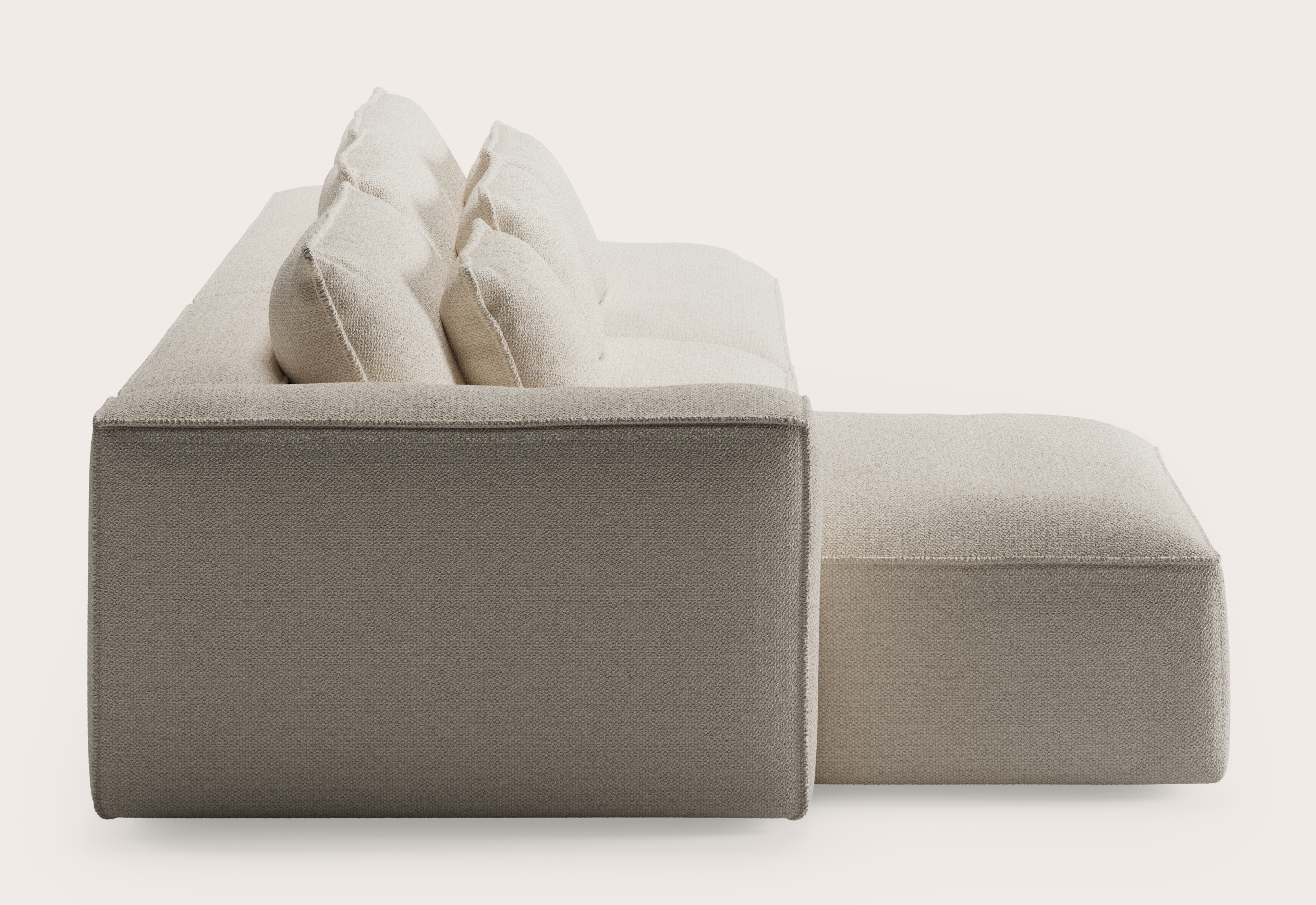 Duomo hoekzetel 4,5-zit in Hero stof Beige