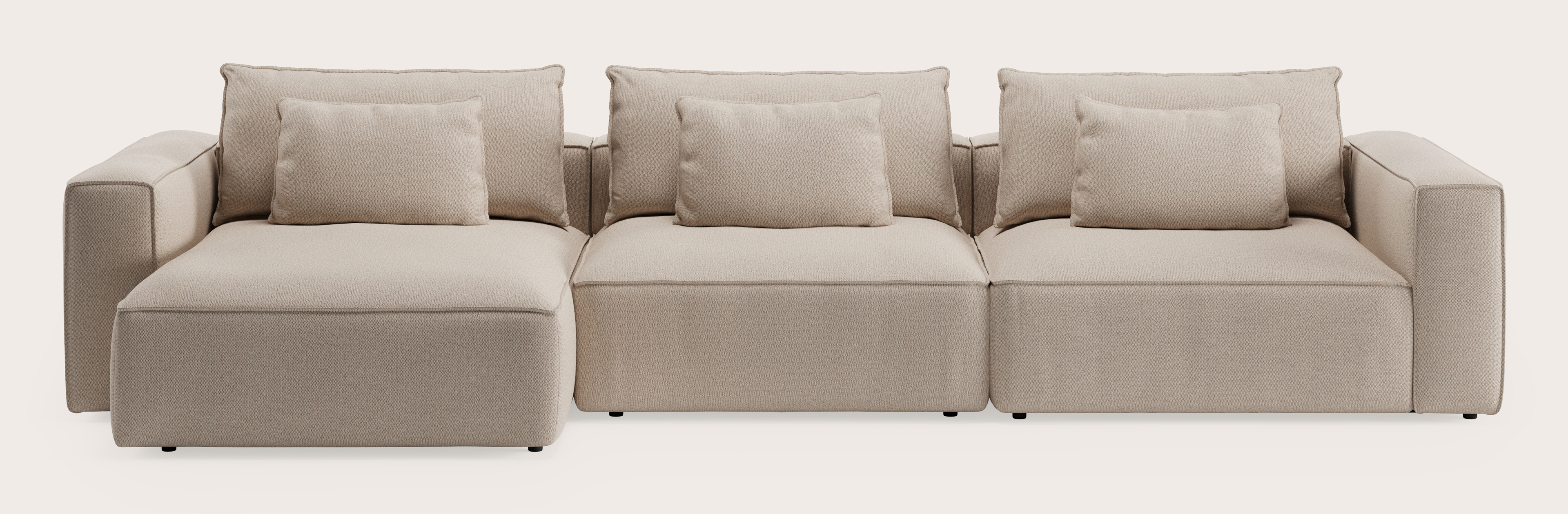 Duomo hoekzetel 5-zit in Brio stof Beige