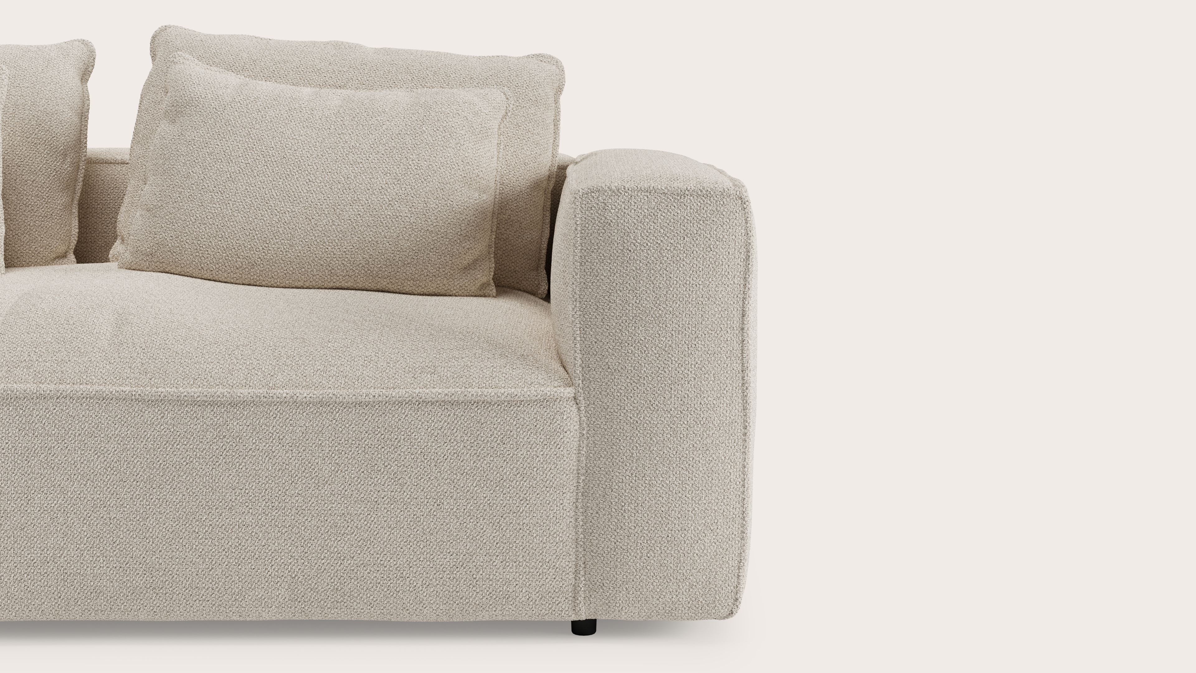 Duomo hoekzetel 3,5-zit in Hero stof Beige