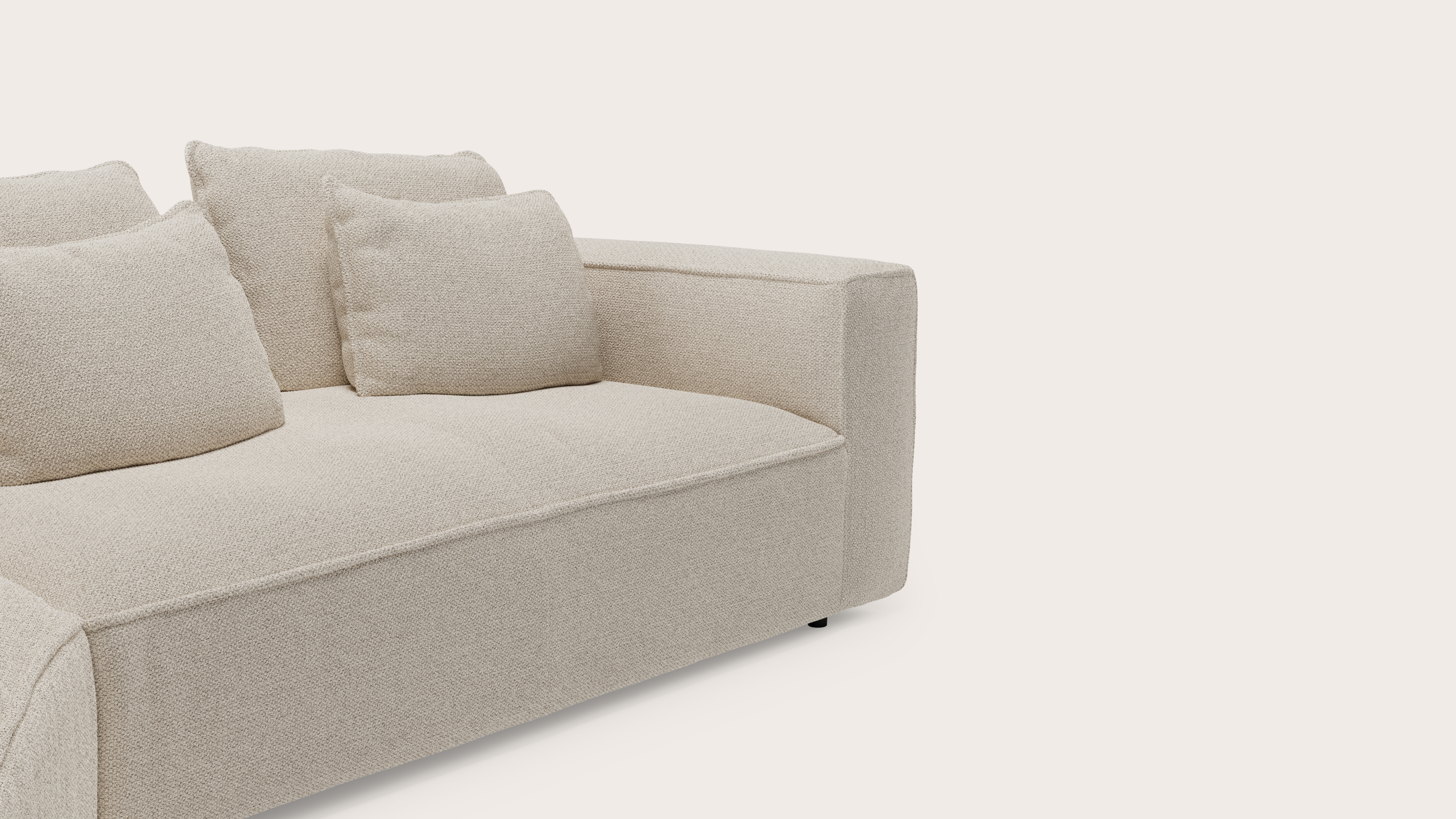 Duomo hoekzetel 3,5-zit in Hero stof Beige