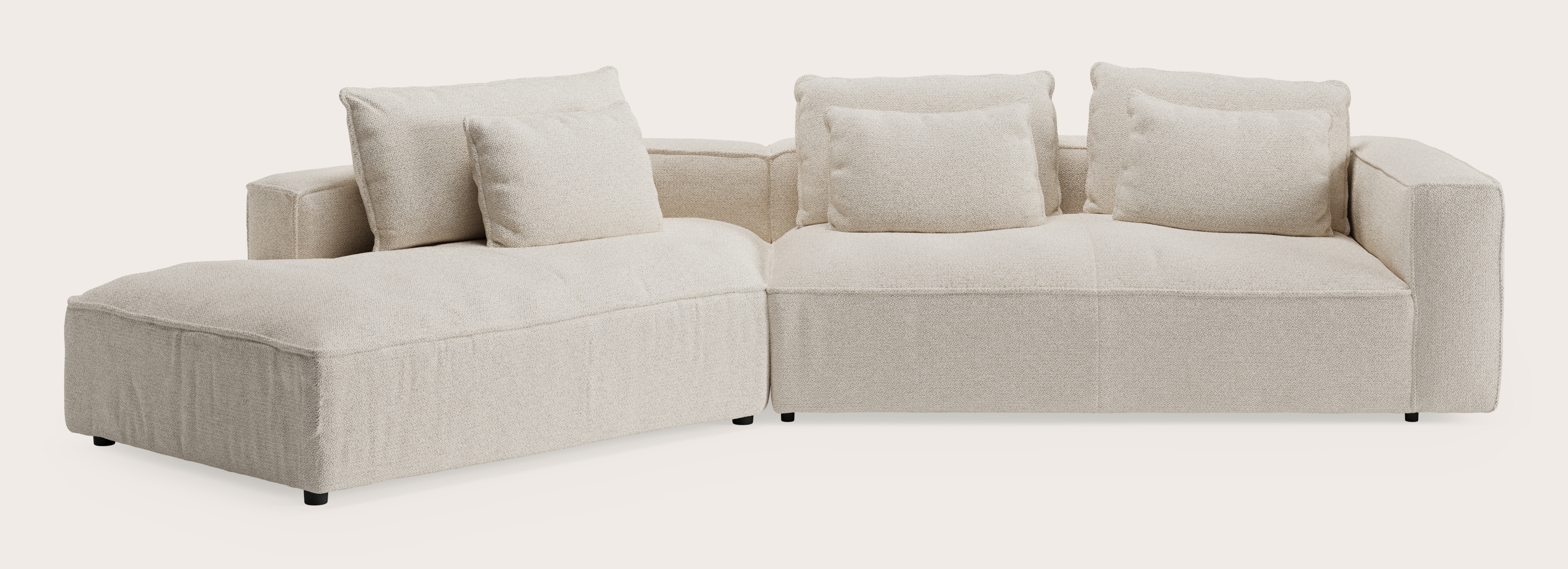 Duomo hoekzetel 3,5-zit in Hero stof Beige