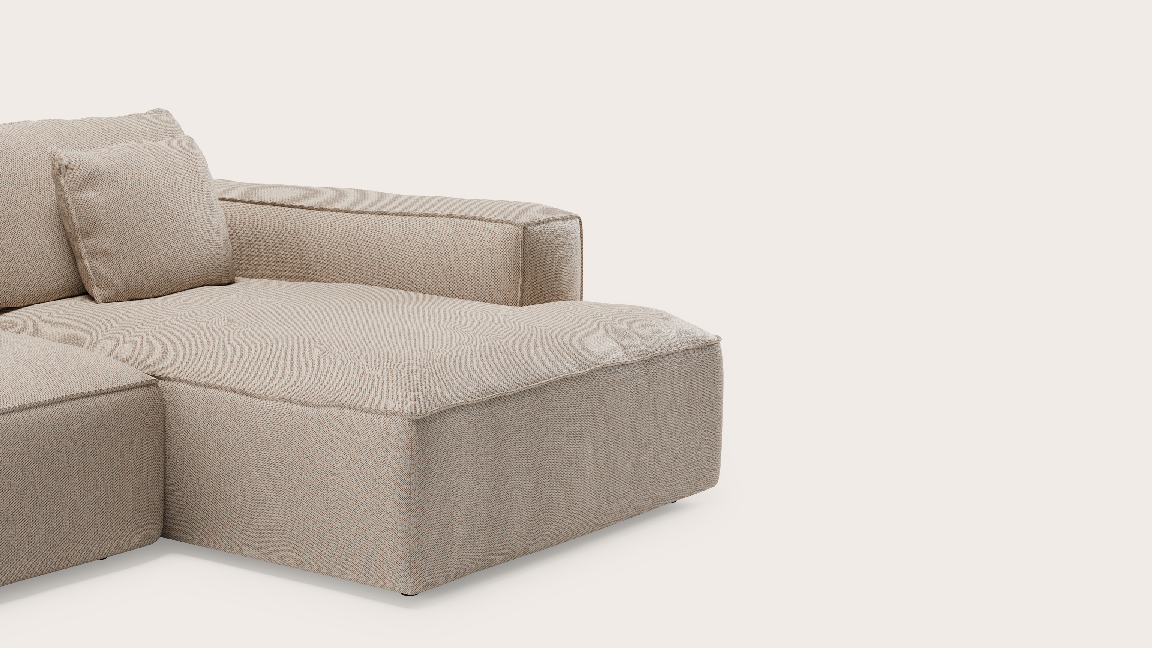 Duomo hoekzetel 4,5-zit in Brio stof Beige