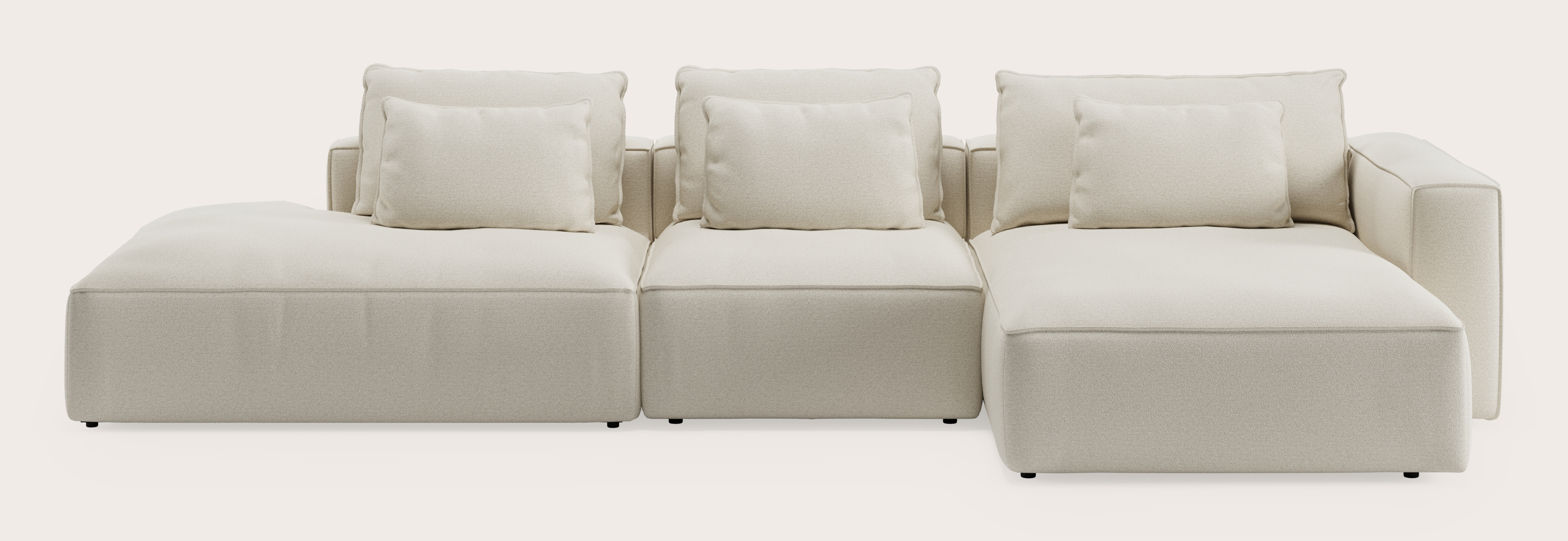 Canapé d'angle Duomo 4,5 places en Brio tissu Linen