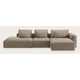 Canapé d'angle L 4,5 places avec extrémité ouverte gauche et chaise longue XL (long) droite