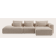 Canapé d'angle L 4,5 places avec extrémité ouverte gauche et chaise longue XL (long) droite