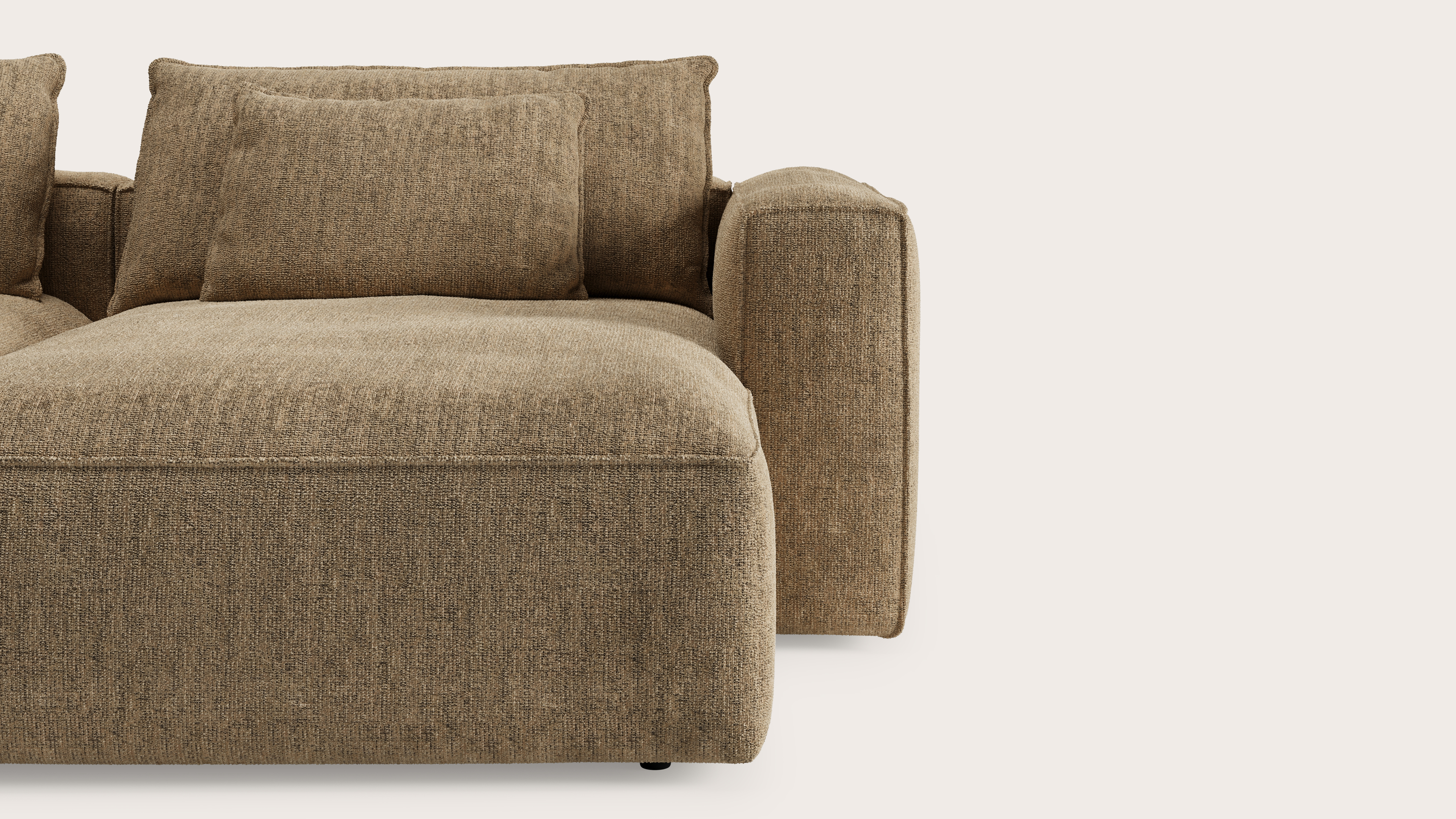 Duomo hoekzetel 4,5-zit in Poco stof Dark Taupe