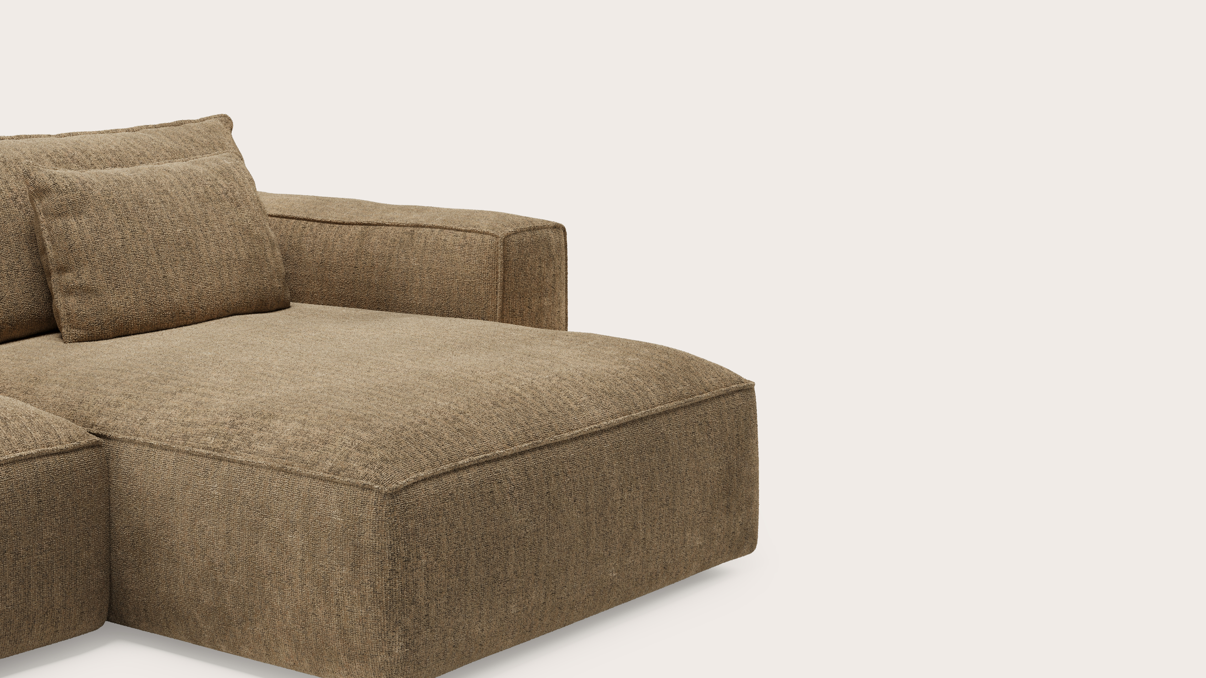 Duomo hoekzetel 4,5-zit in Poco stof Dark Taupe