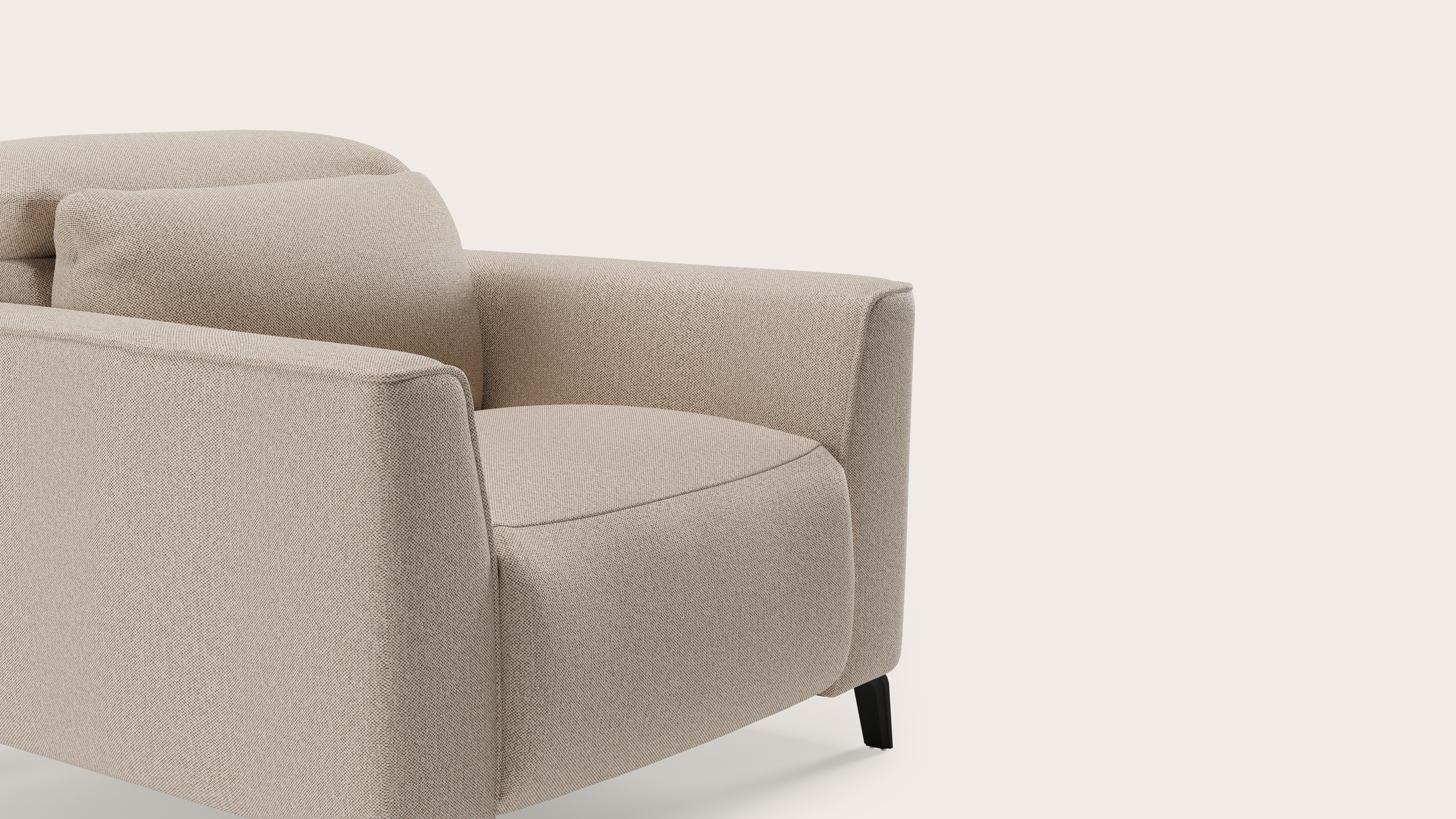 Monza E+ zetel 1-zit in Brio stof Beige