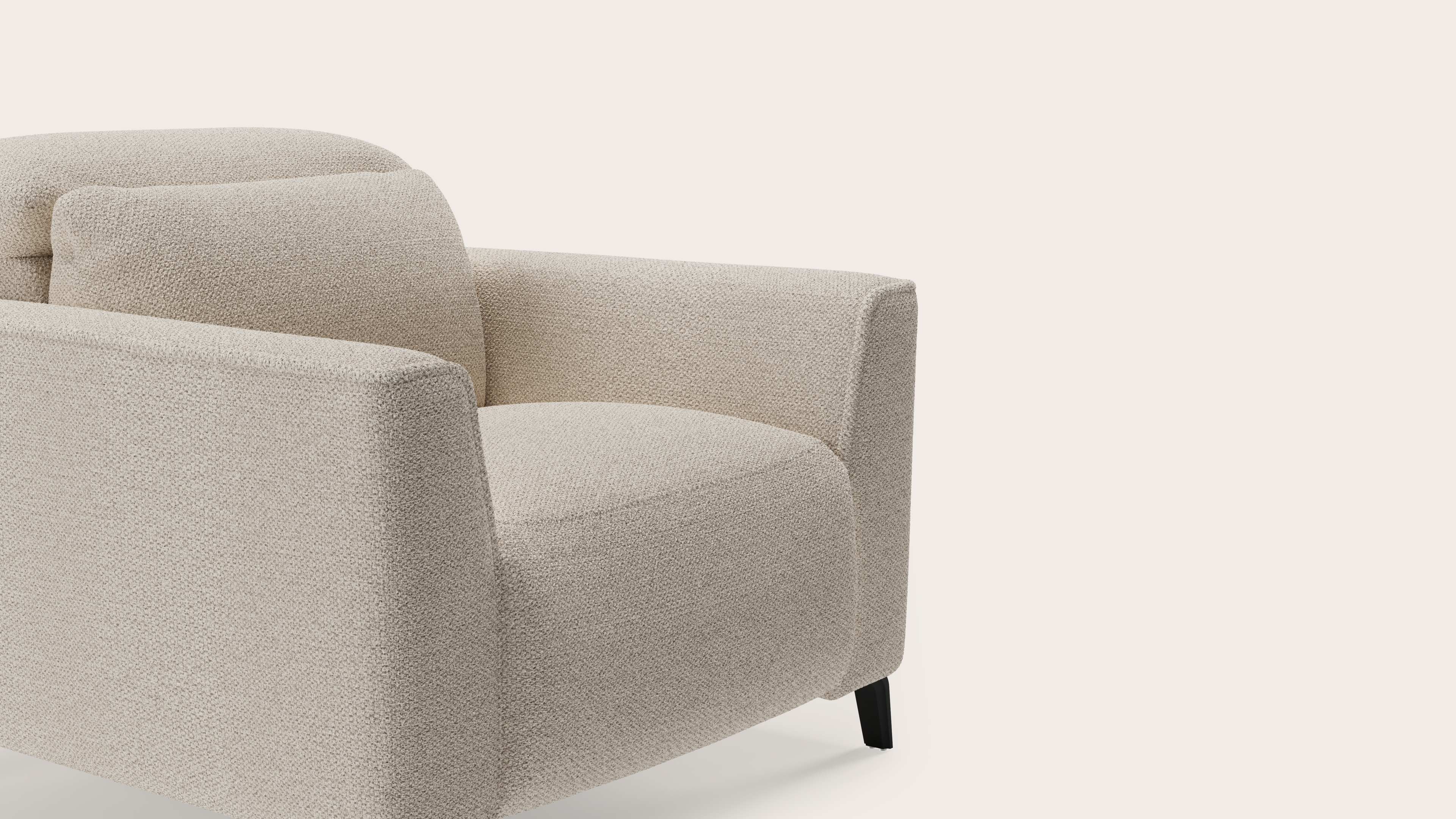 Monza E+ zetel 1-zit in Hero stof Beige