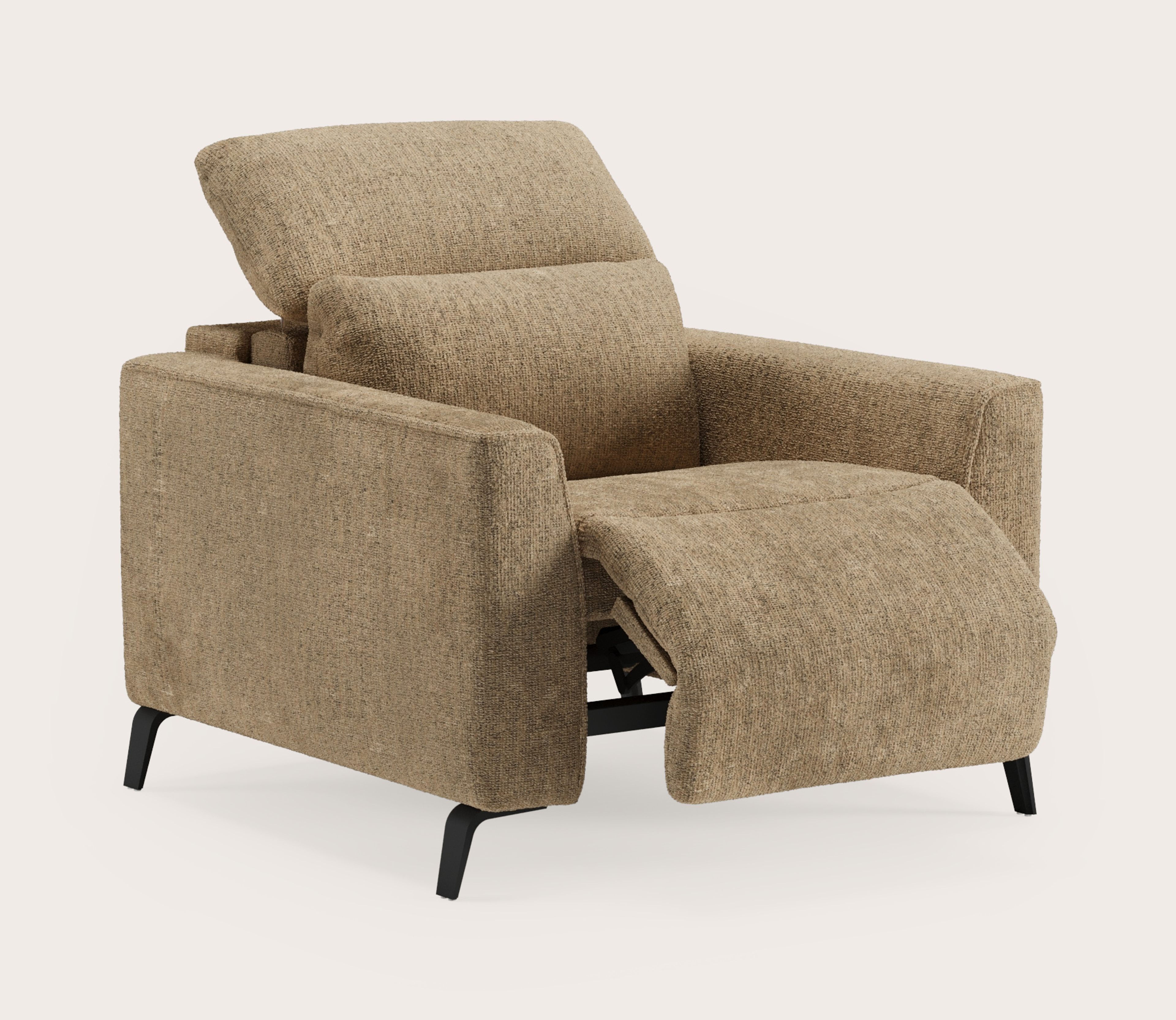 Monza E+ zetel 1-zit in Poco stof Dark Taupe