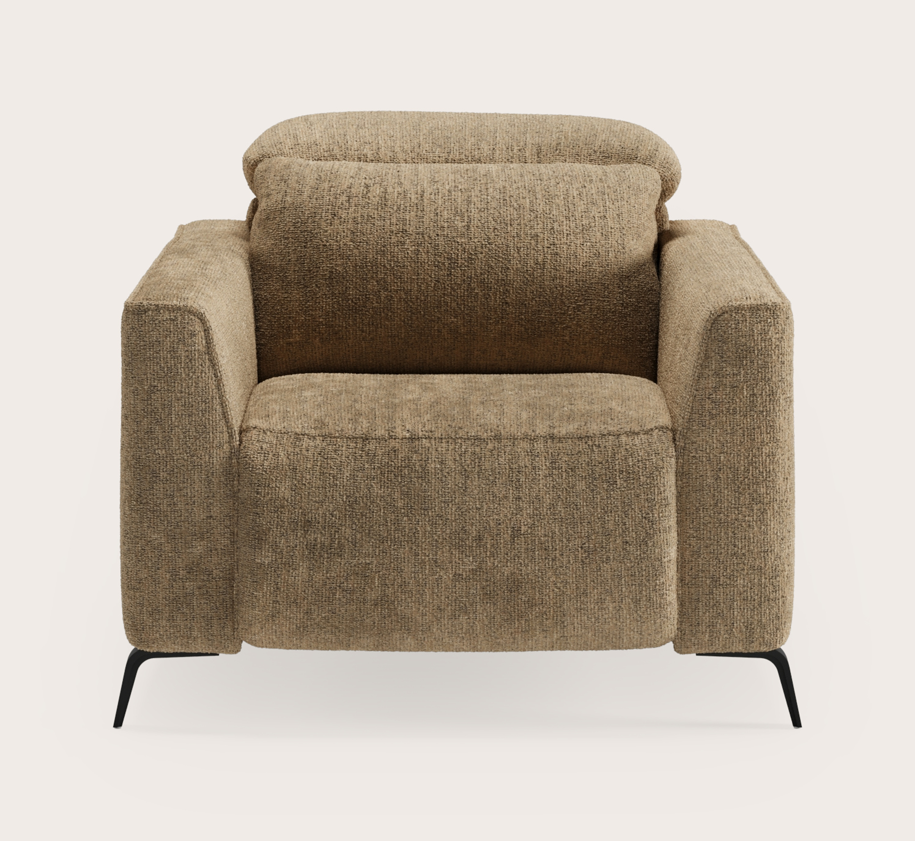 Monza E+ zetel 1-zit in Poco stof Dark Taupe