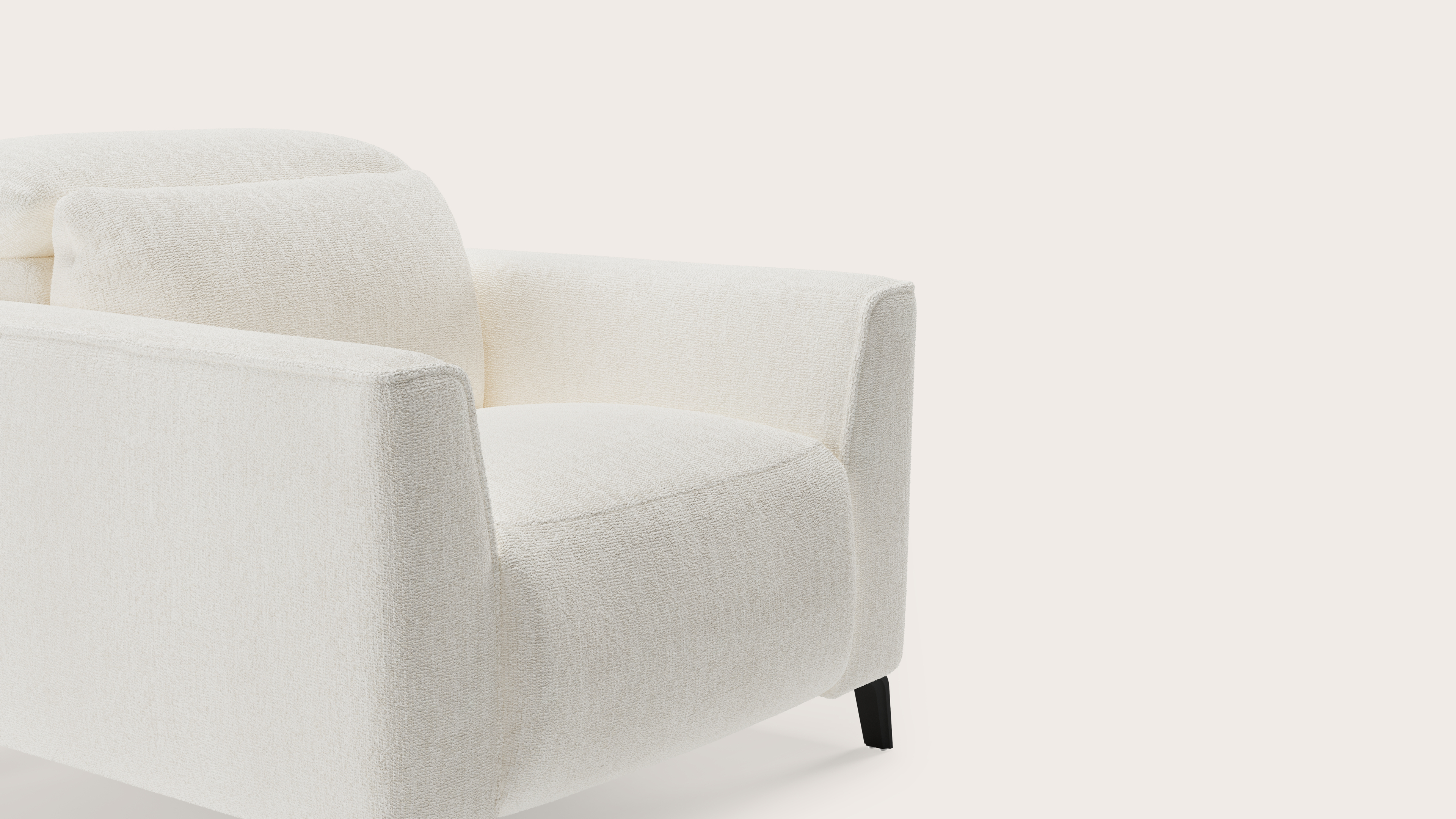 Monza E+ zetel 1-zit in Poco stof White