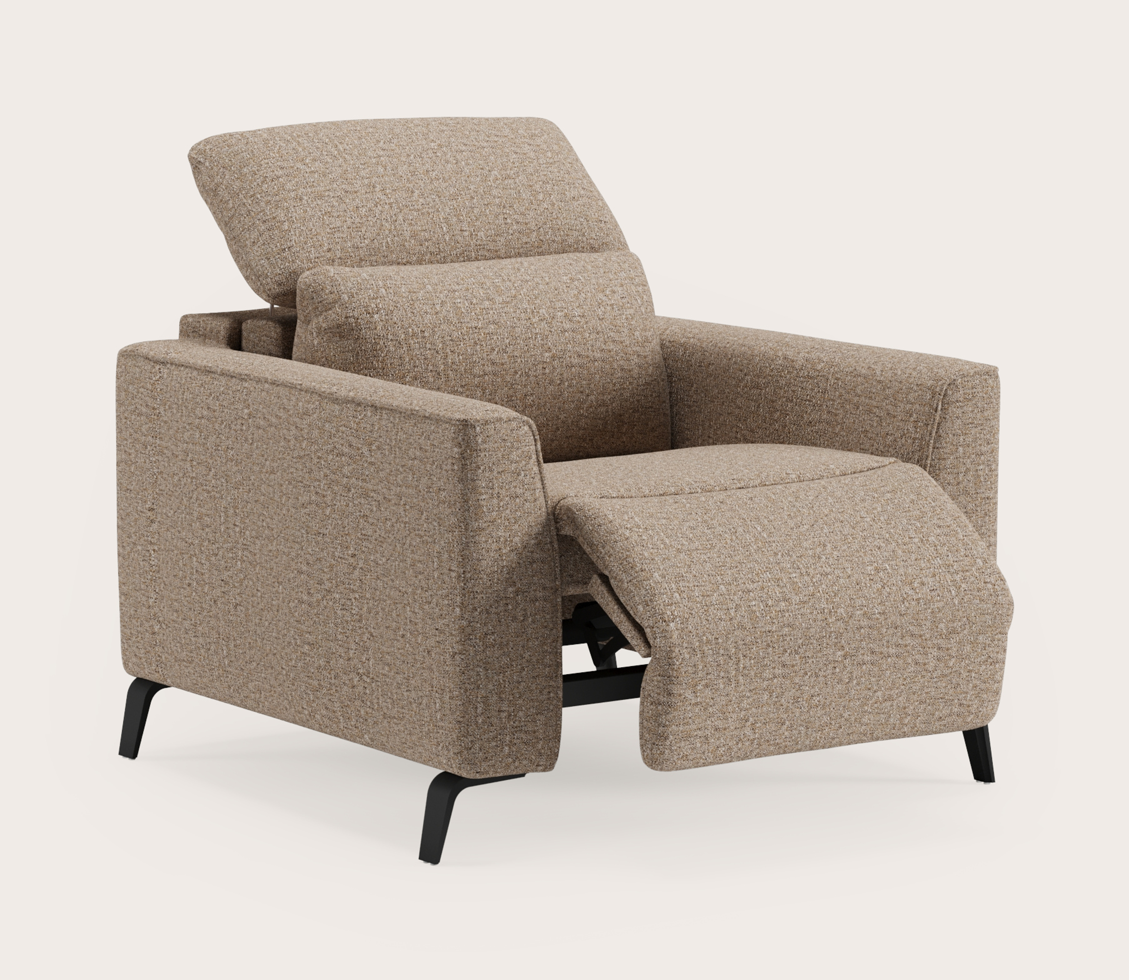 Monza E+ zetel 1-zit in Stanza stof Brown