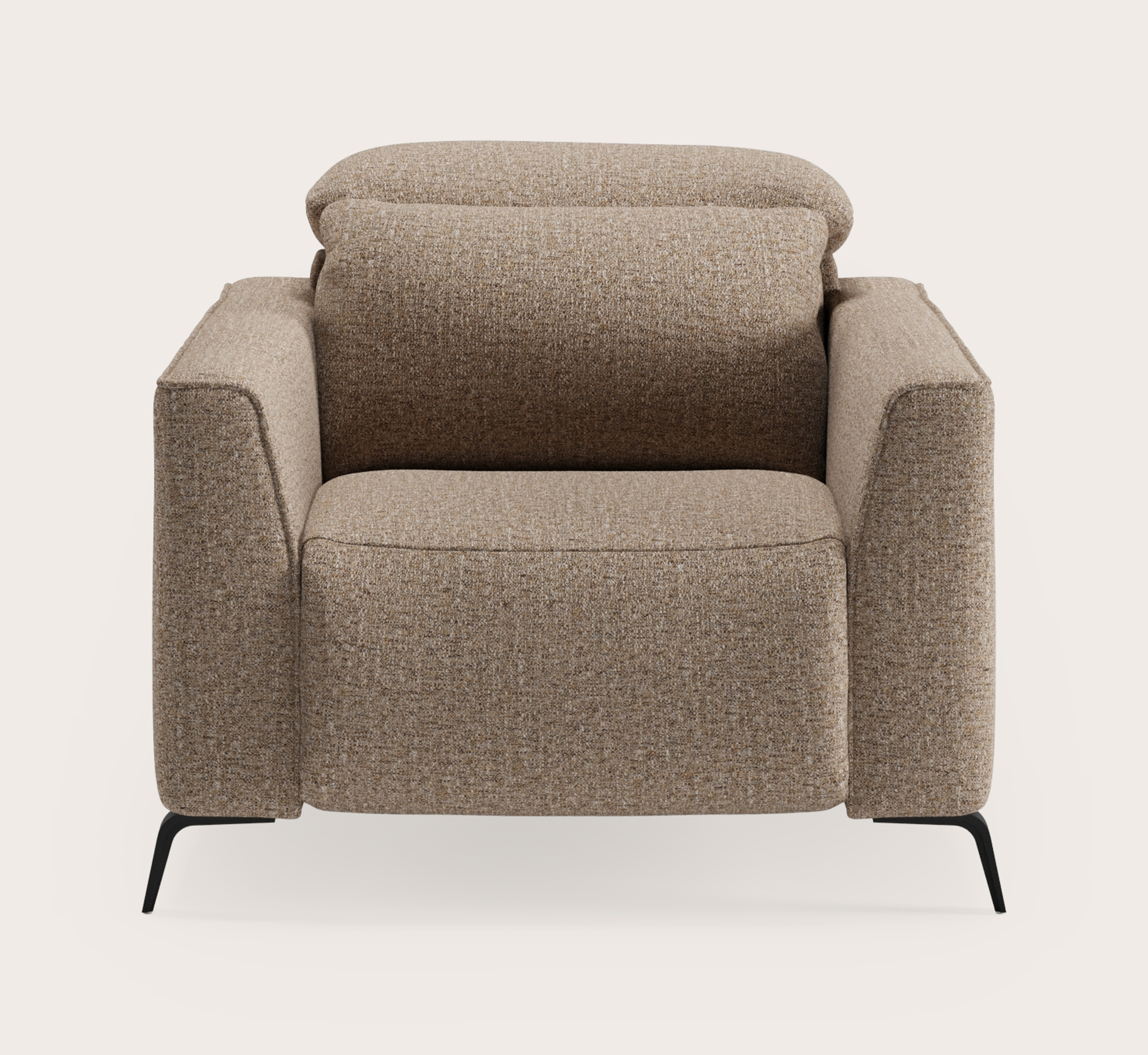Monza E+ zetel 1-zit in Stanza stof Brown
