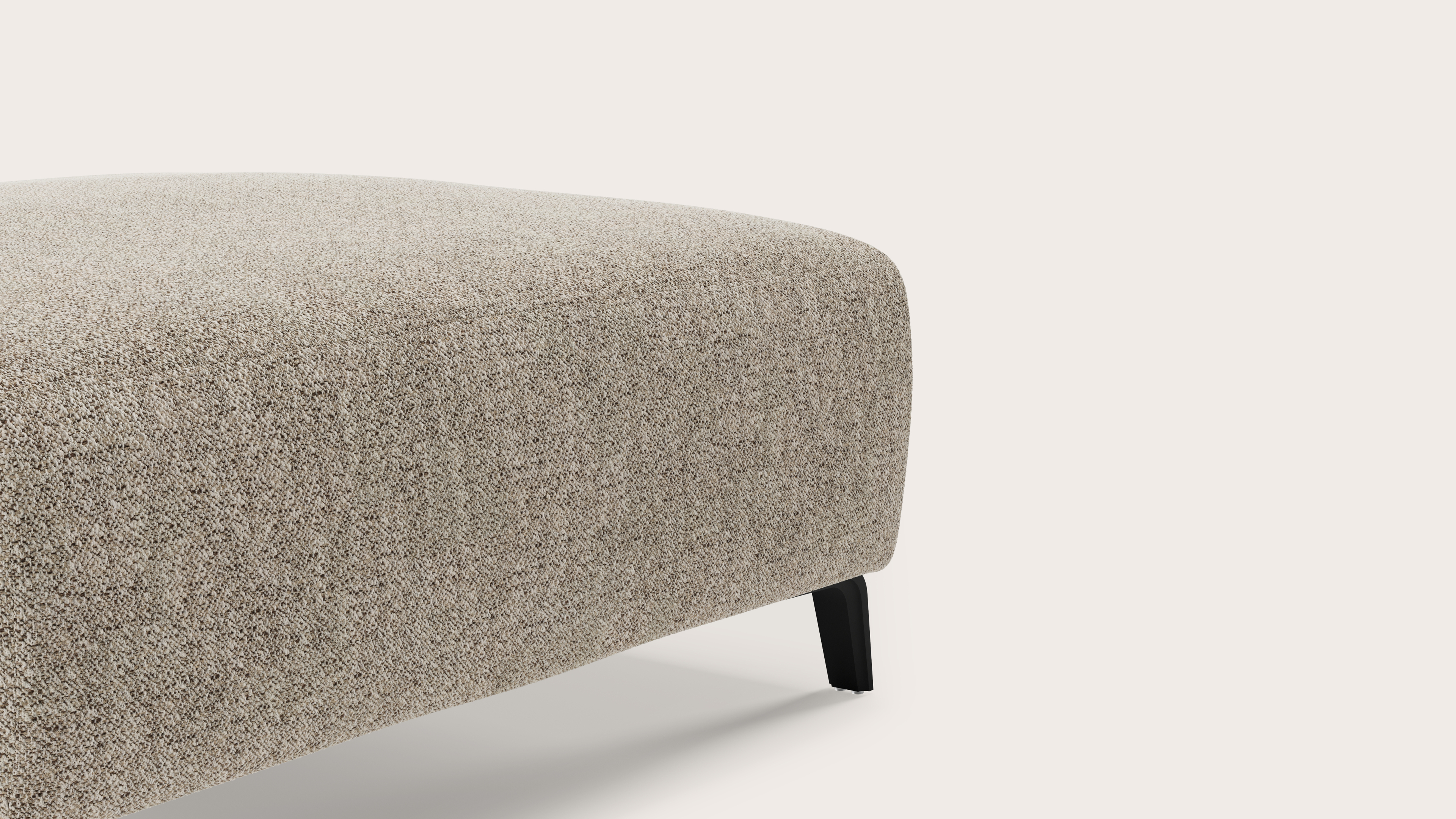 Monza repose-pieds en Stanza tissu Light Taupe