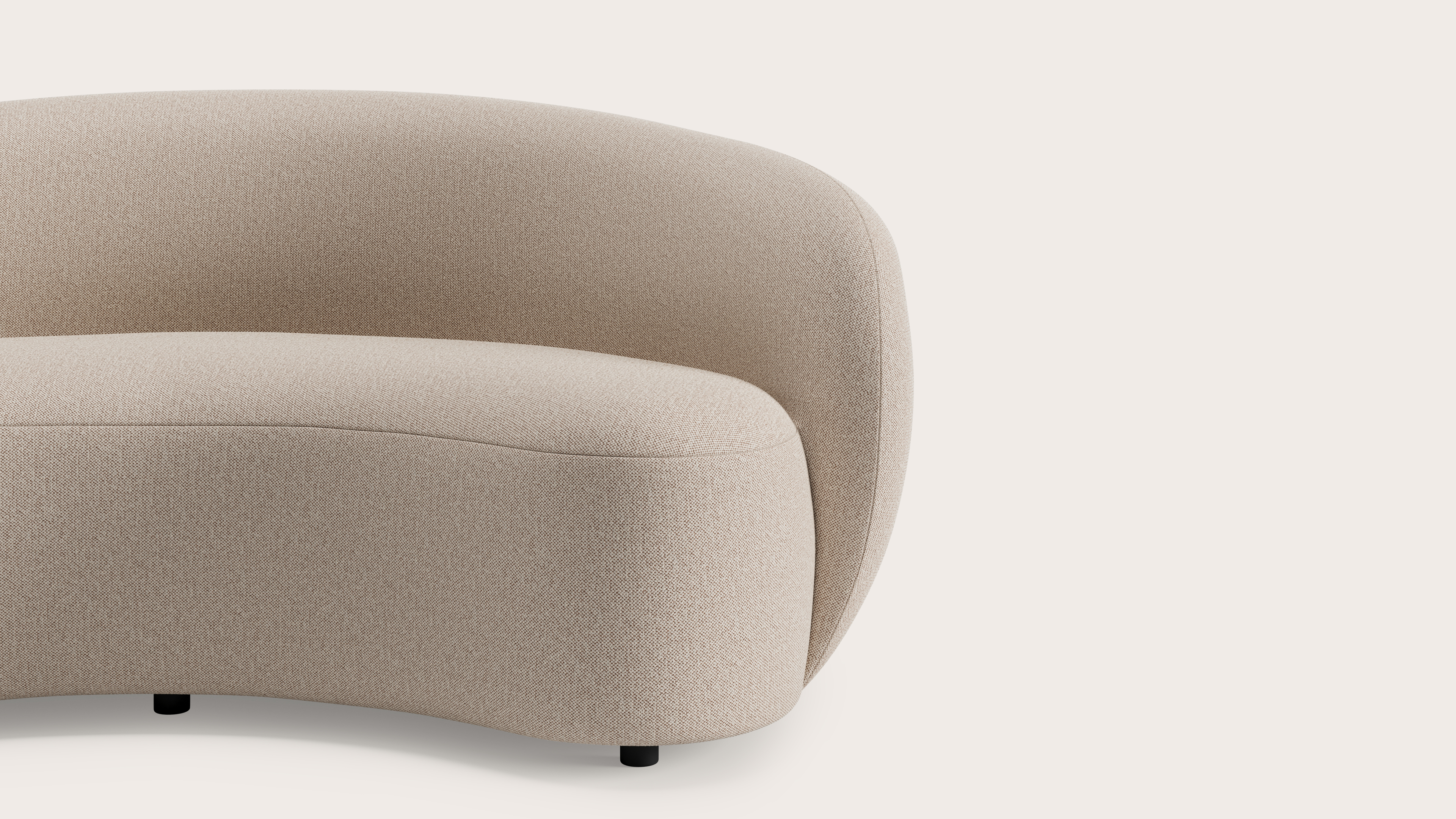 Ponte canapé 2-places en Brio tissu Beige