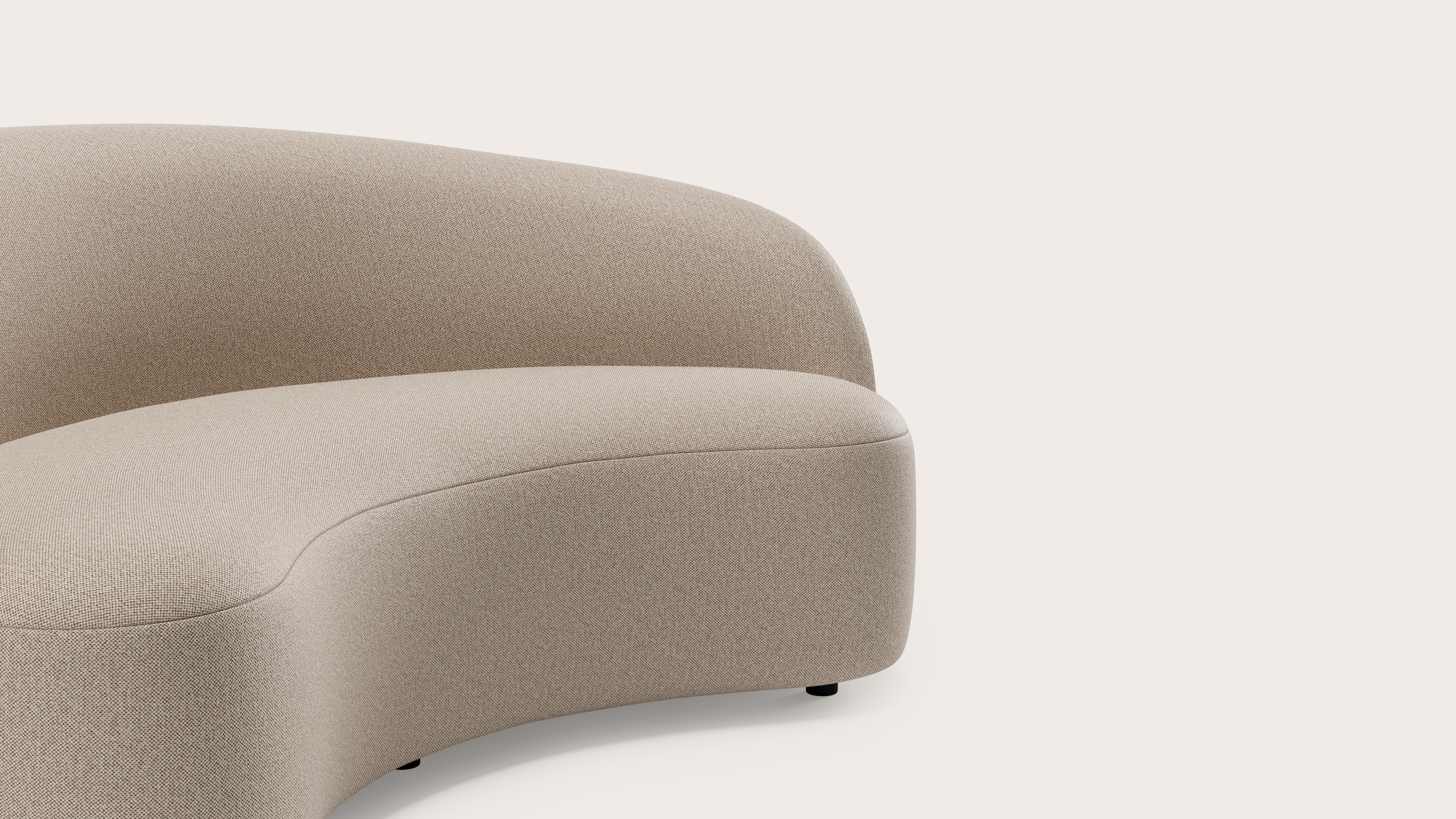 Ponte canapé 2-places en Brio tissu Beige
