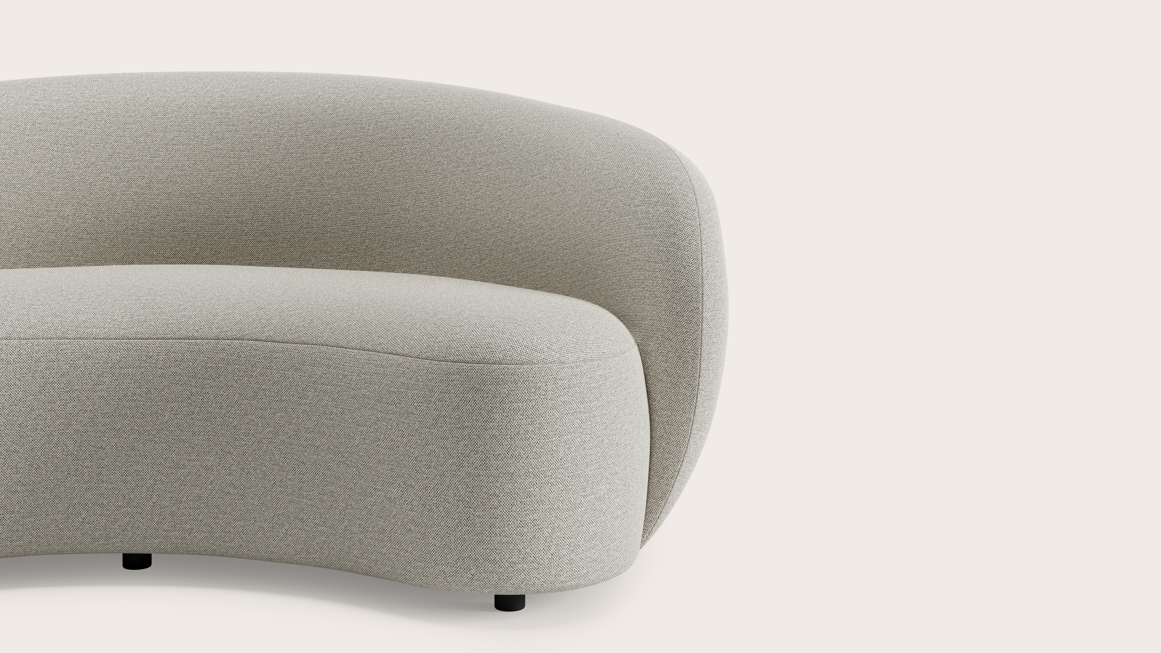Ponte canapé 2-places en Brio tissu Light Grey