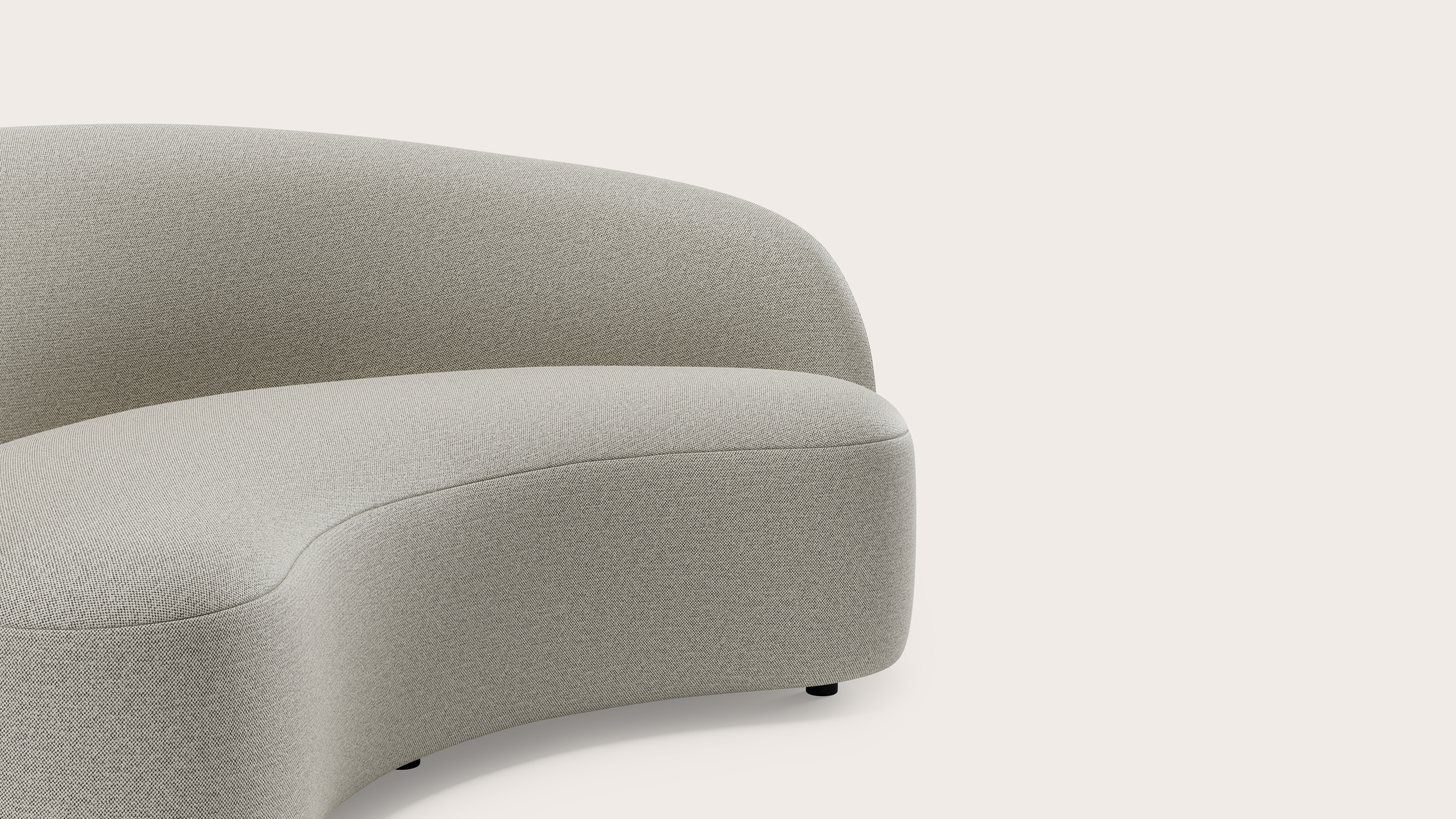 Ponte canapé 2-places en Brio tissu Light Grey