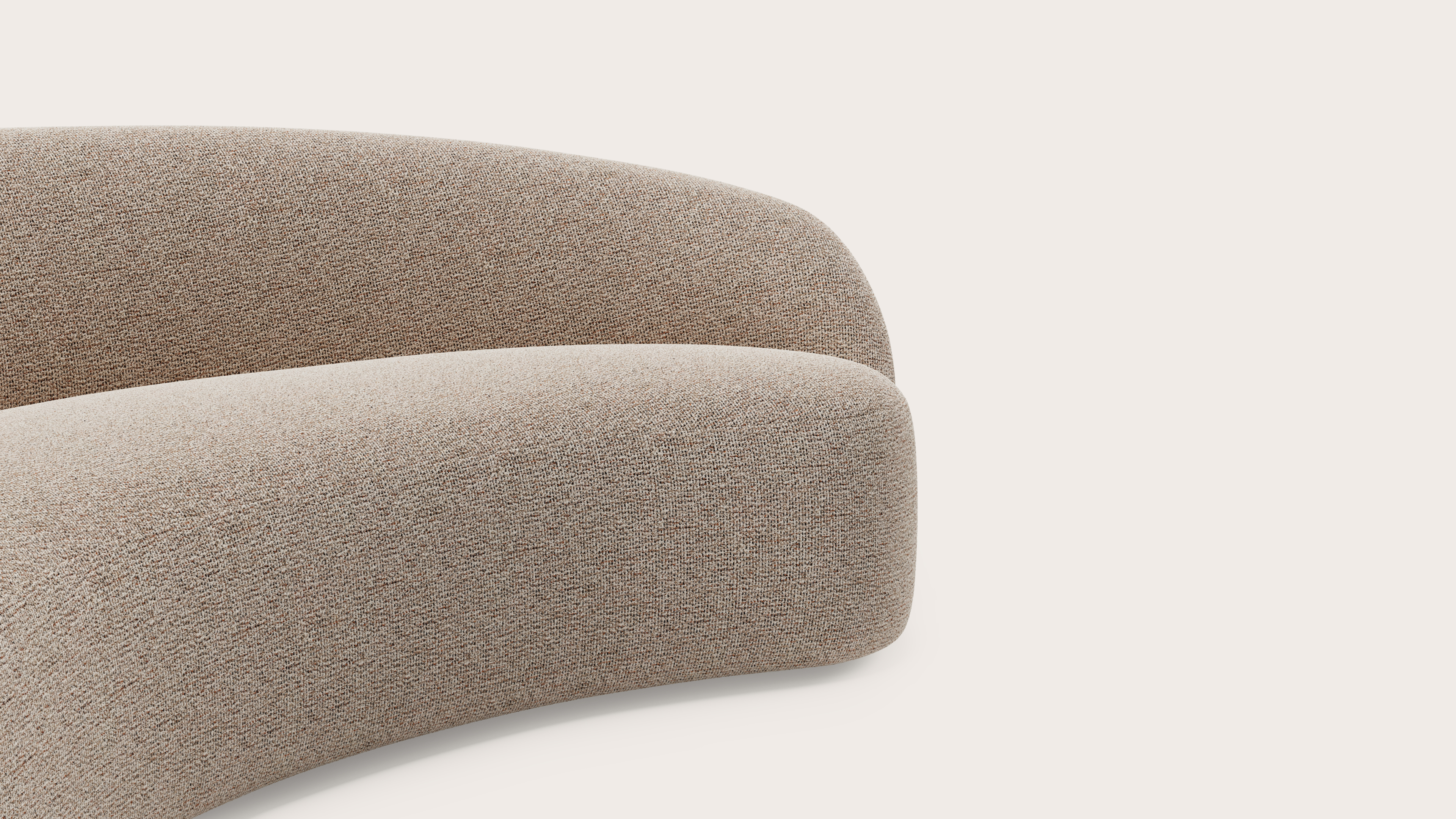 Ponte canapé 3,5-places en Fresco tissu Caramel
