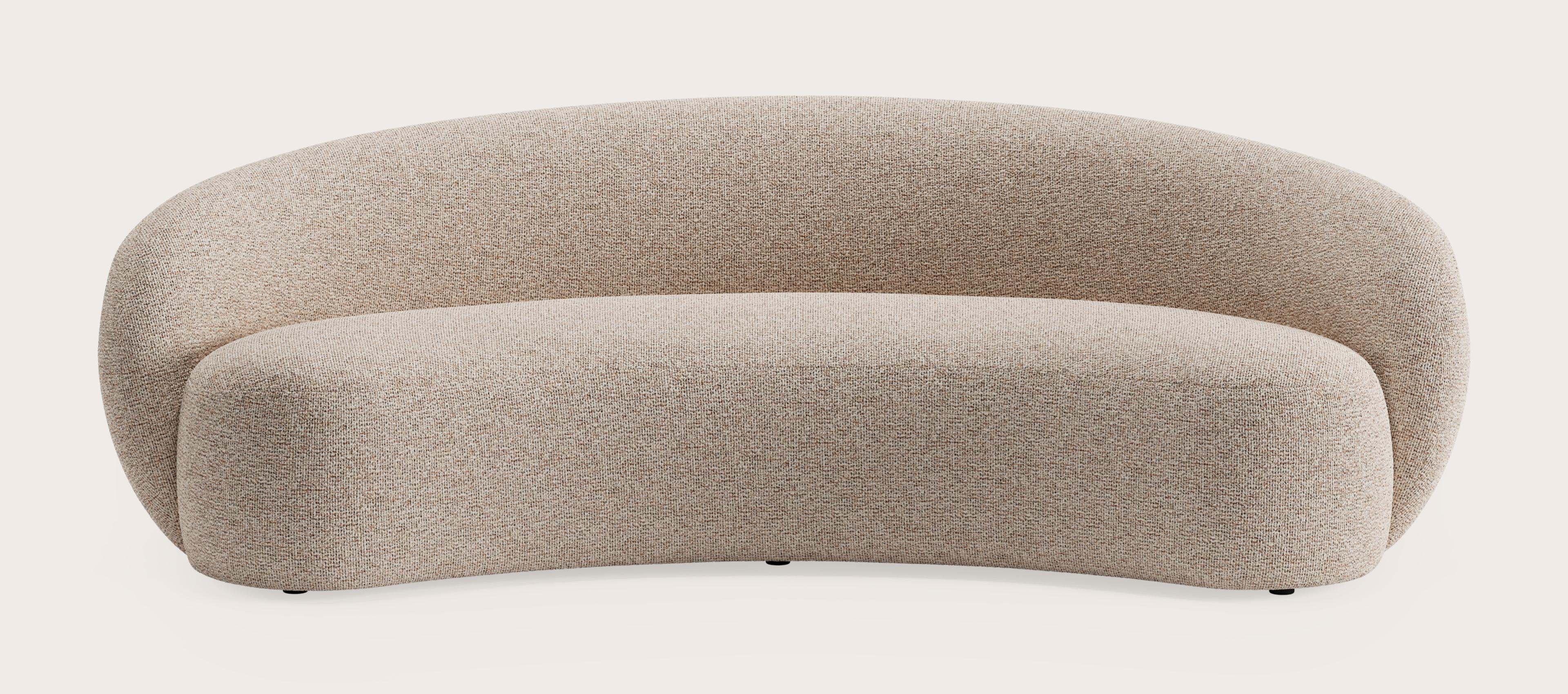 Ponte canapé 3,5-places en Fresco tissu Caramel