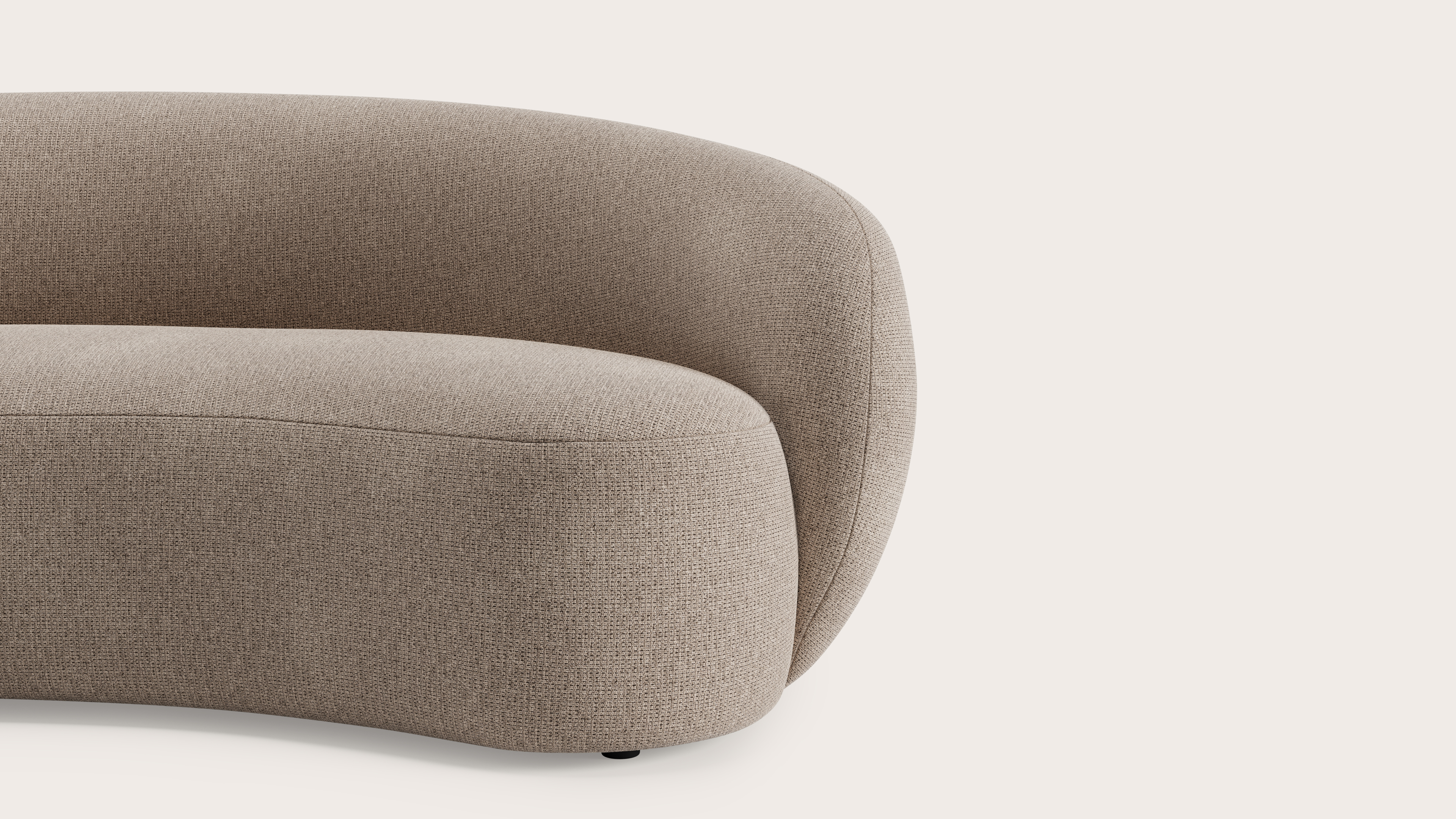 Ponte canapé 3,5-places en Fuga tissu Taupe
