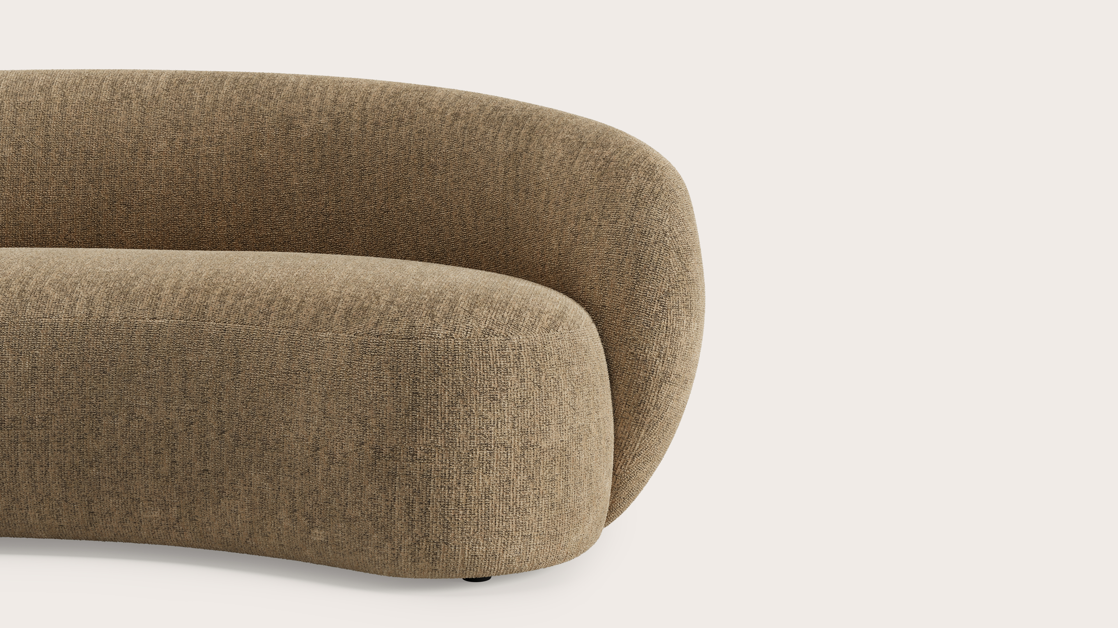 Ponte zetel 3,5-zit in Poco stof Dark Taupe