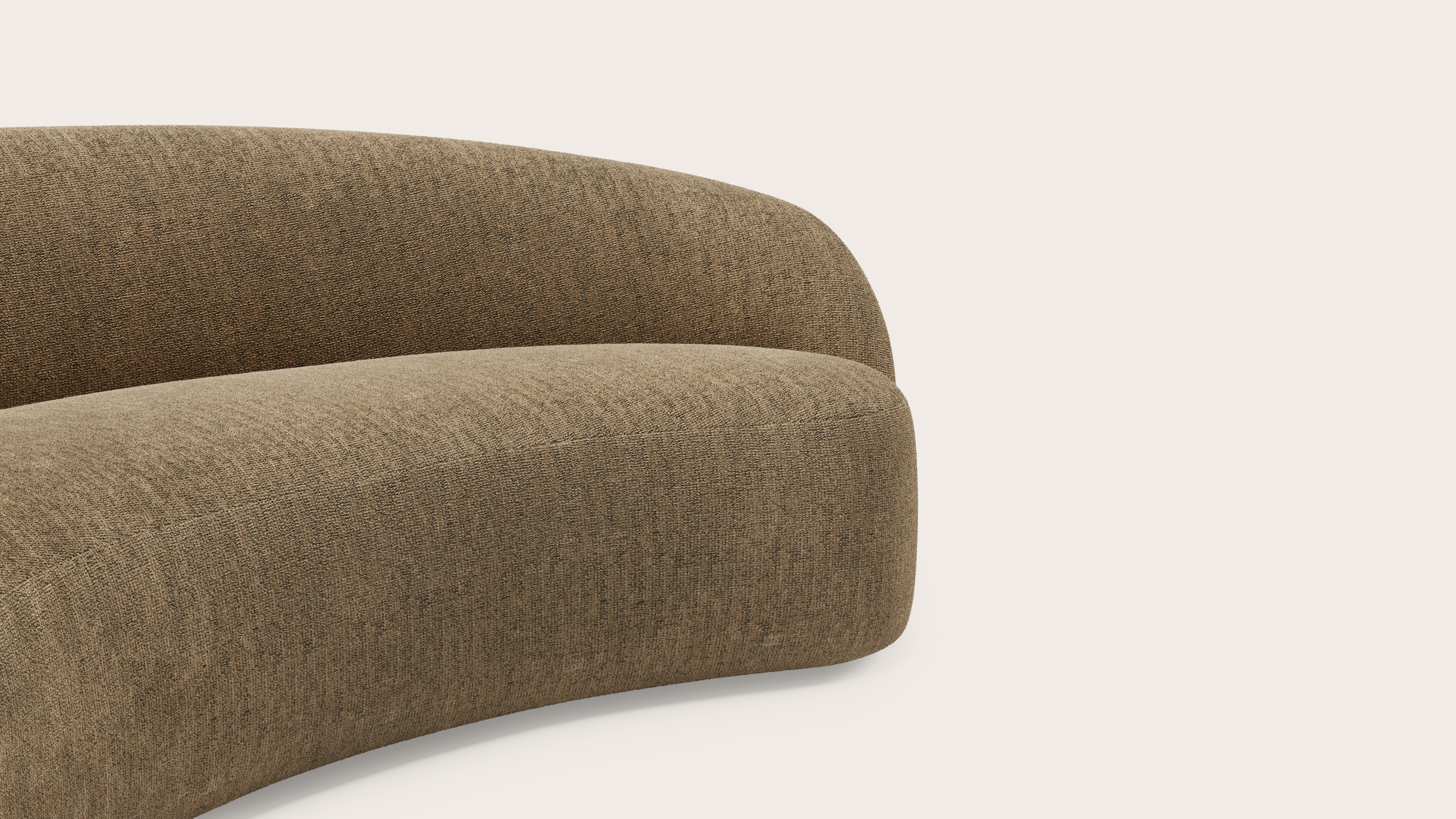 Ponte zetel 3,5-zit in Poco stof Dark Taupe