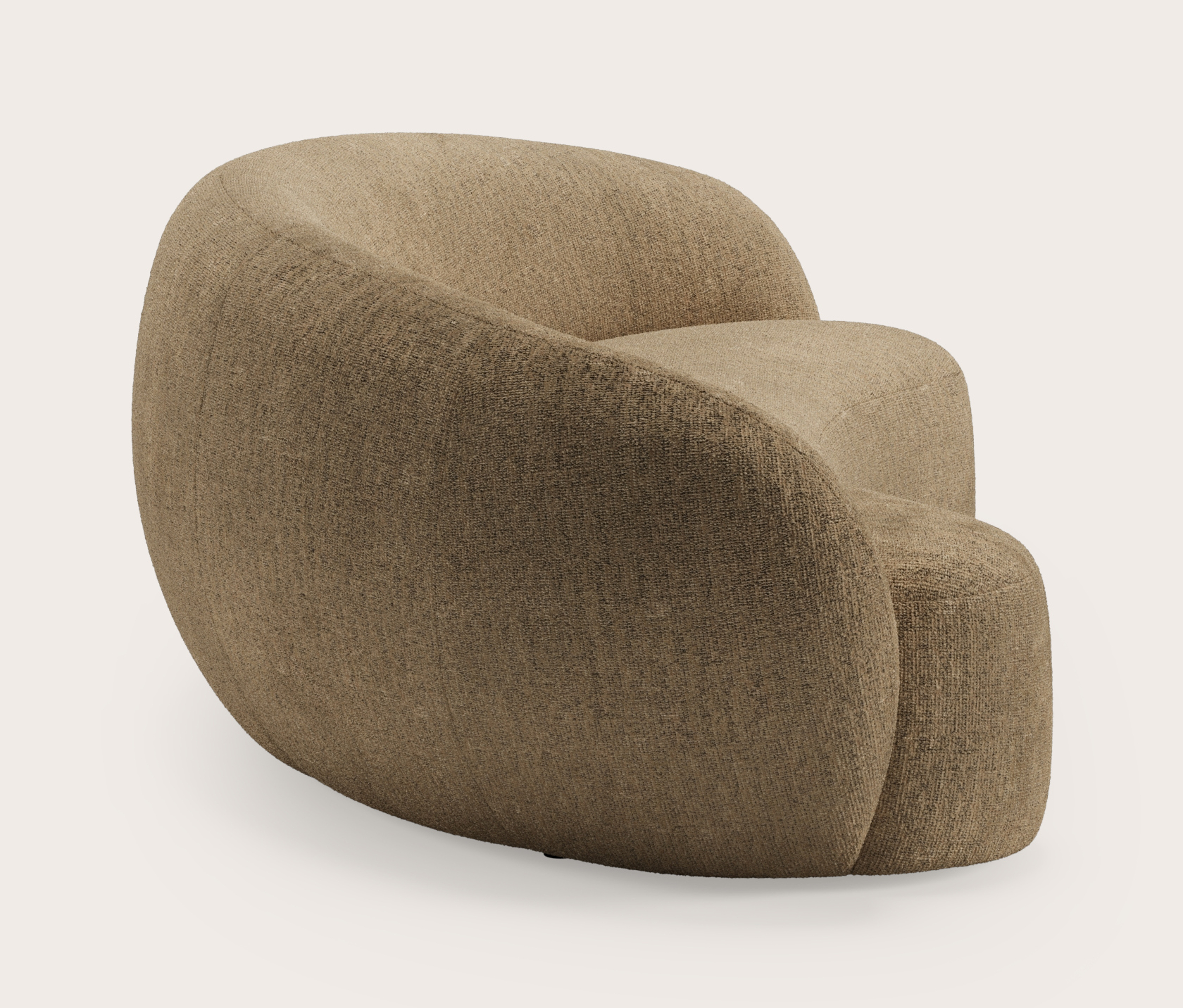 Ponte zetel 3,5-zit in Poco stof Dark Taupe