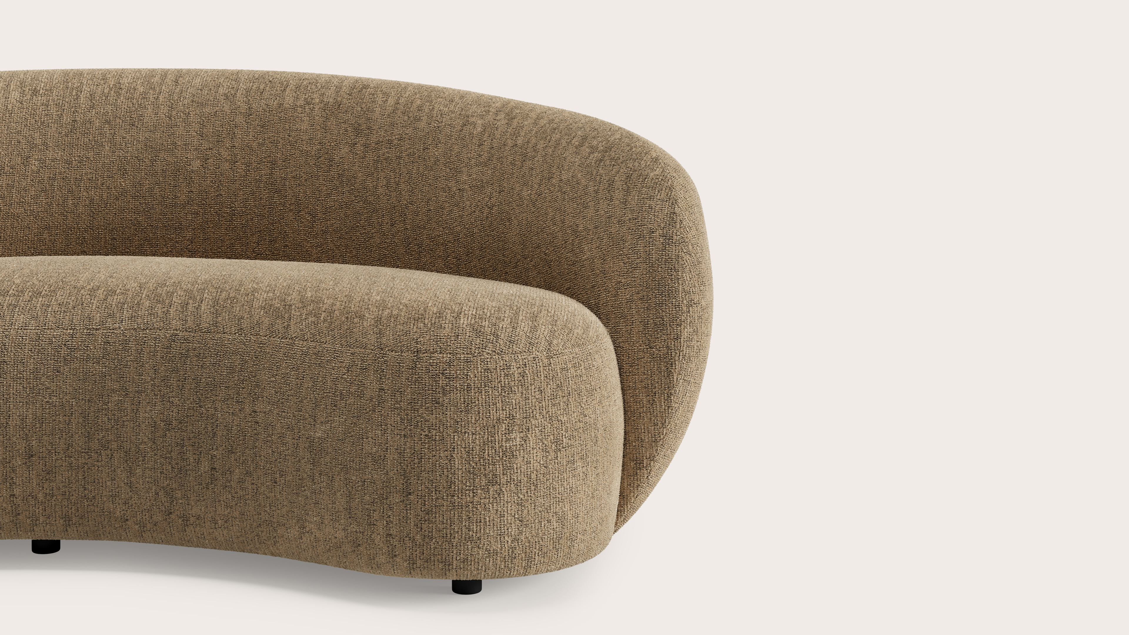 Ponte zetel 3-zit in Poco stof Dark Taupe