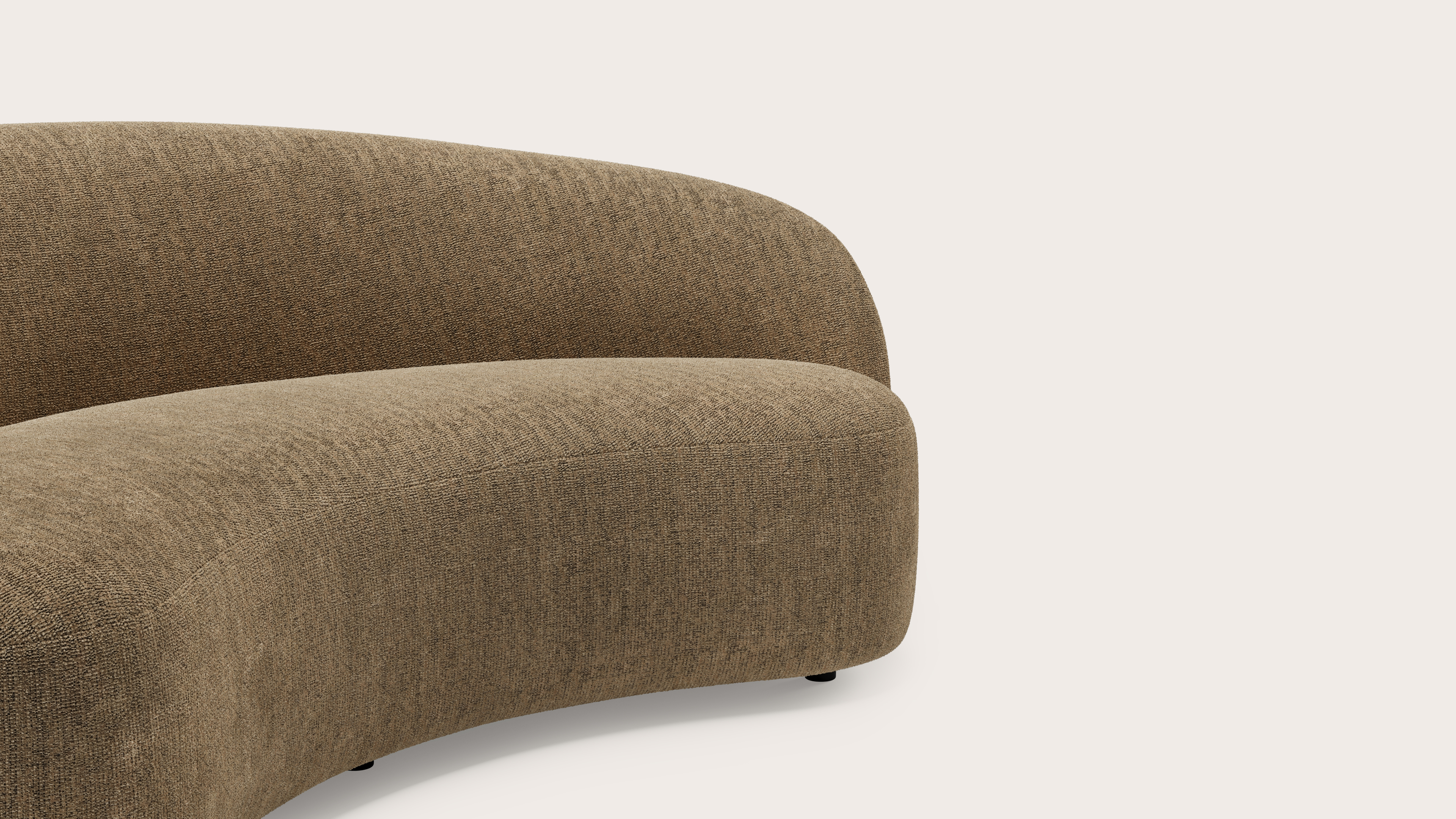 Ponte zetel 3-zit in Poco stof Dark Taupe