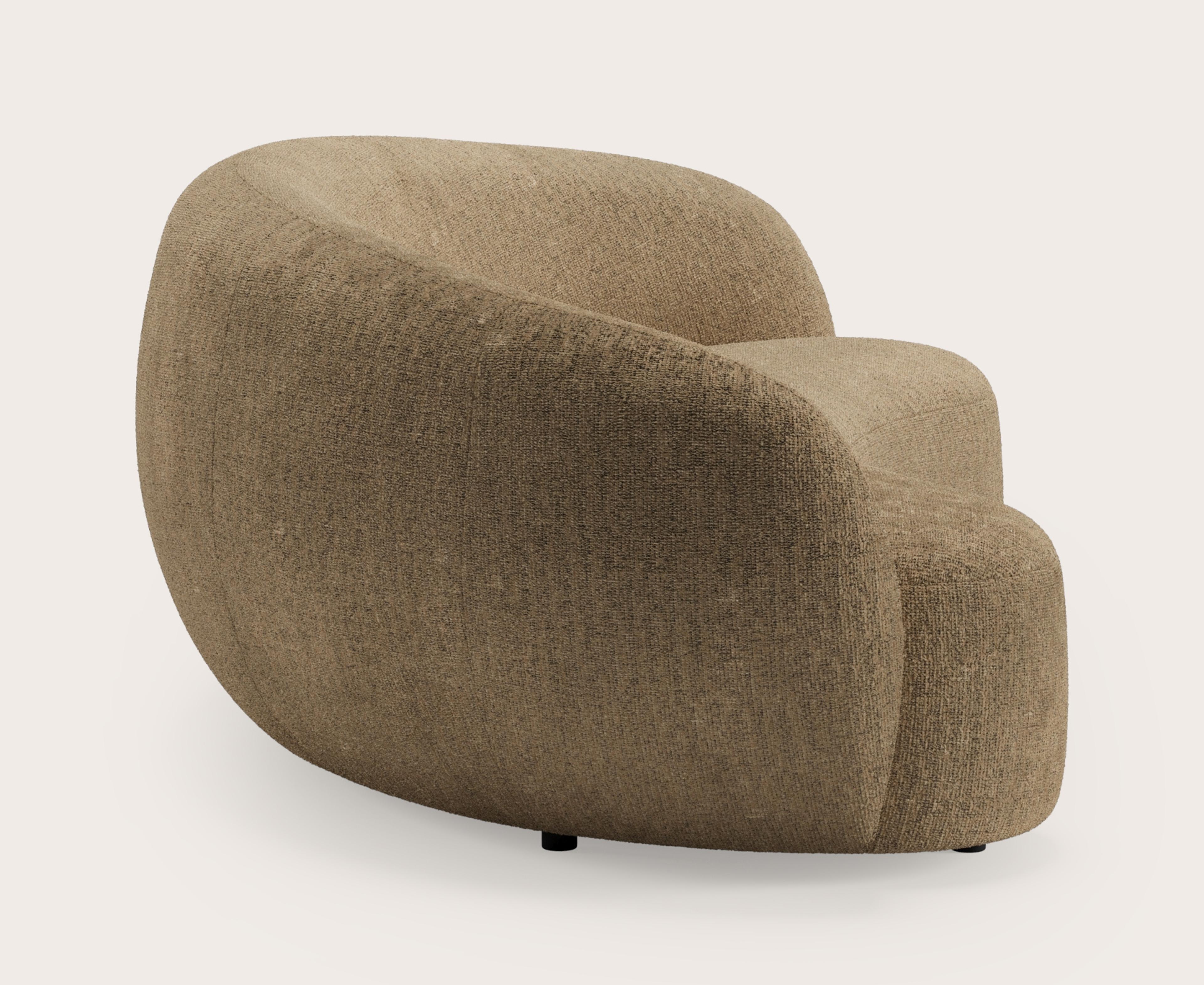 Ponte zetel 3-zit in Poco stof Dark Taupe