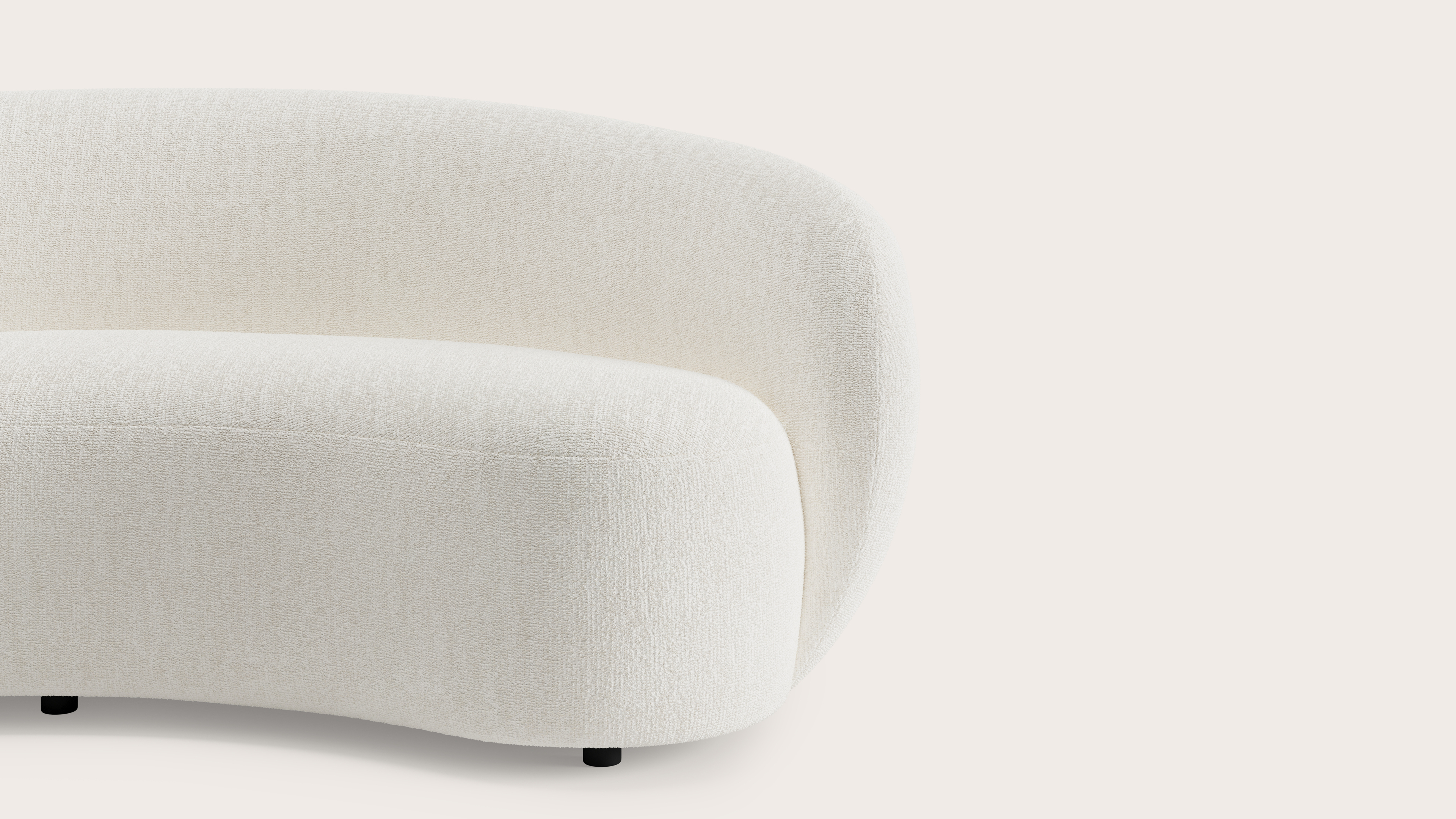 Ponte zetel 3-zit in Poco stof White