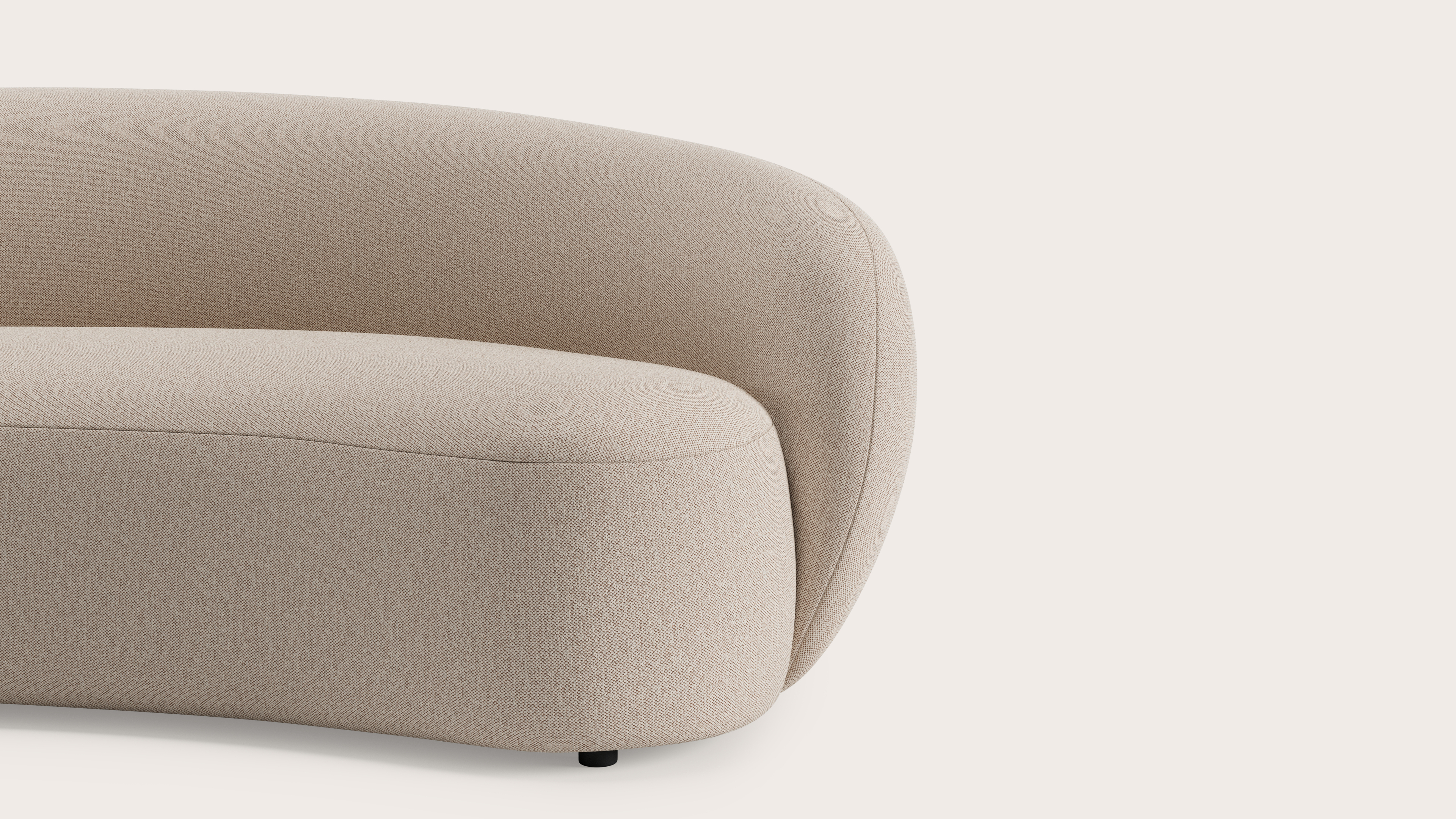 Ponte canapé 4-places en Brio tissu Beige
