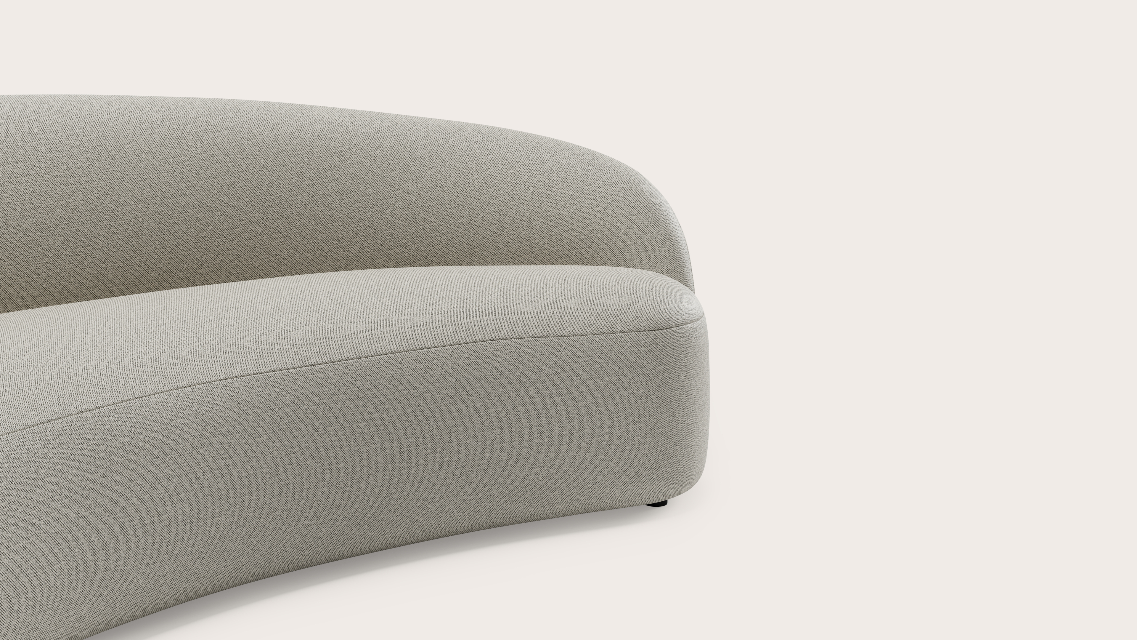 Ponte canapé 4-places en Brio tissu Light Grey