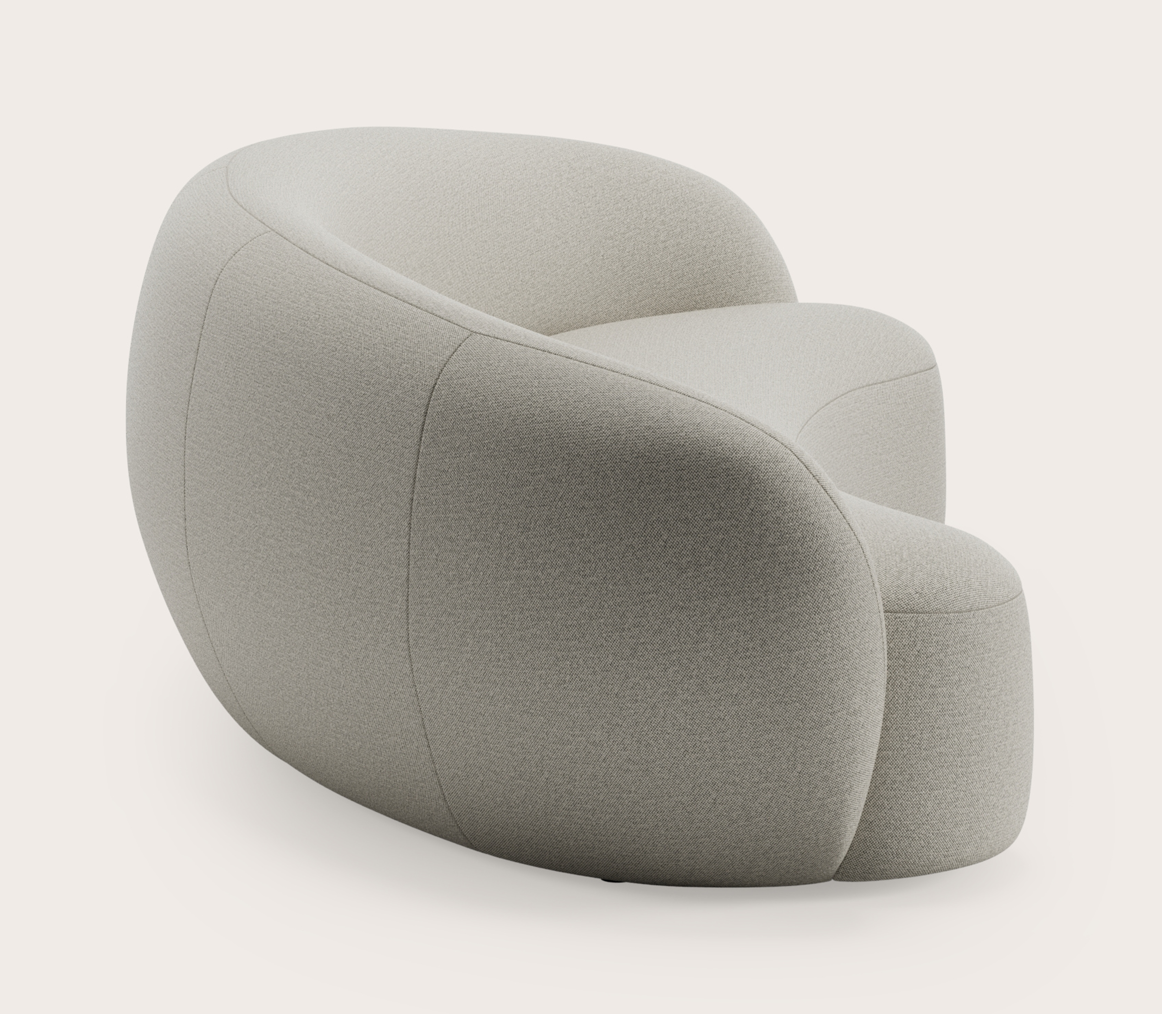 Ponte canapé 4-places en Brio tissu Light Grey