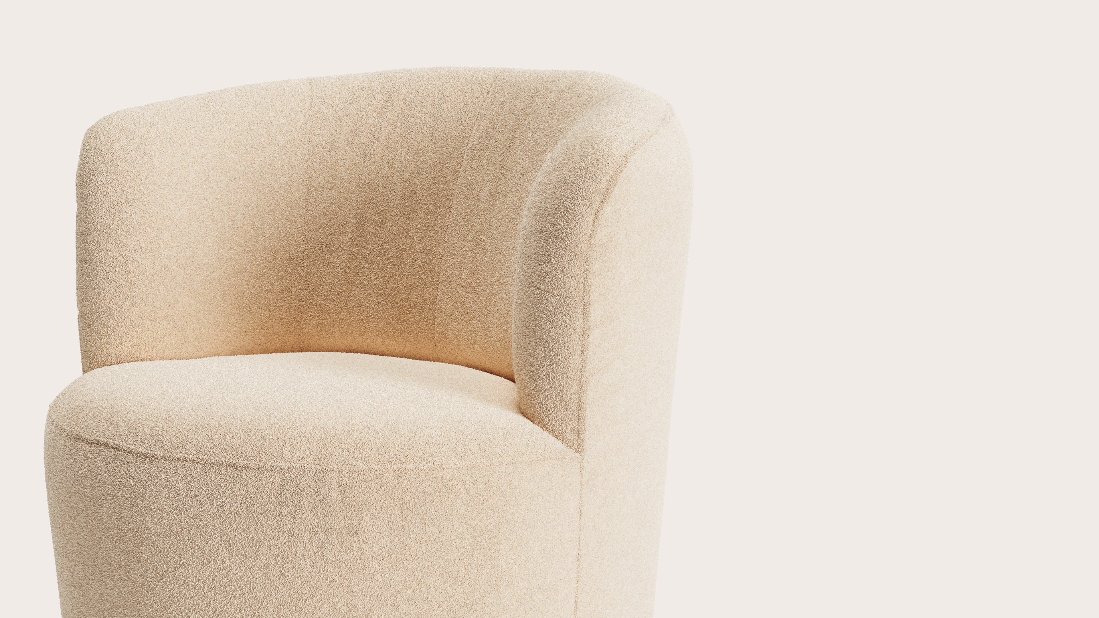 Fauteuil Orvieto en Aria tissu Beige