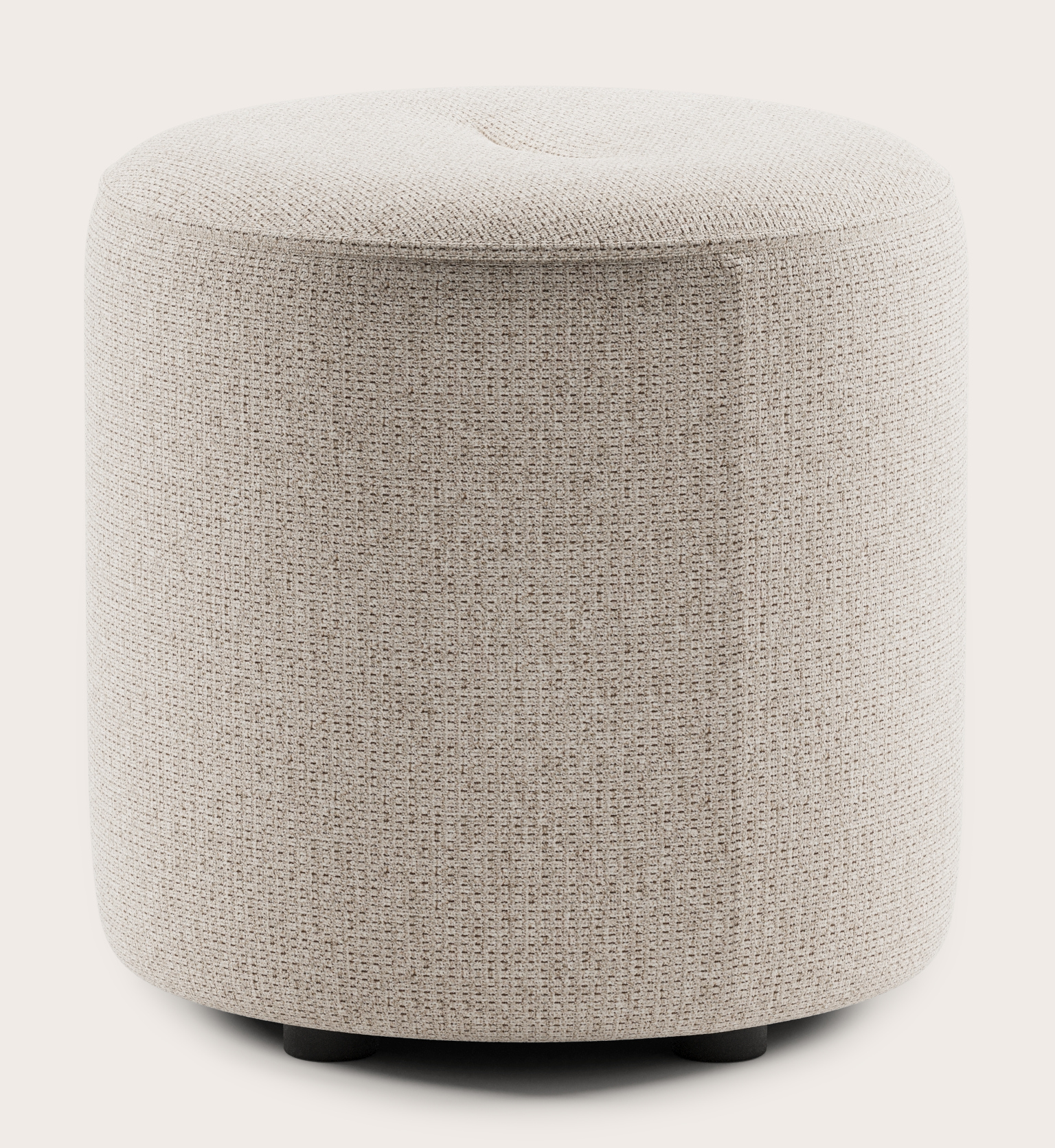 Tondo pouf - Fuga tissu Natural Ø45xH46cm