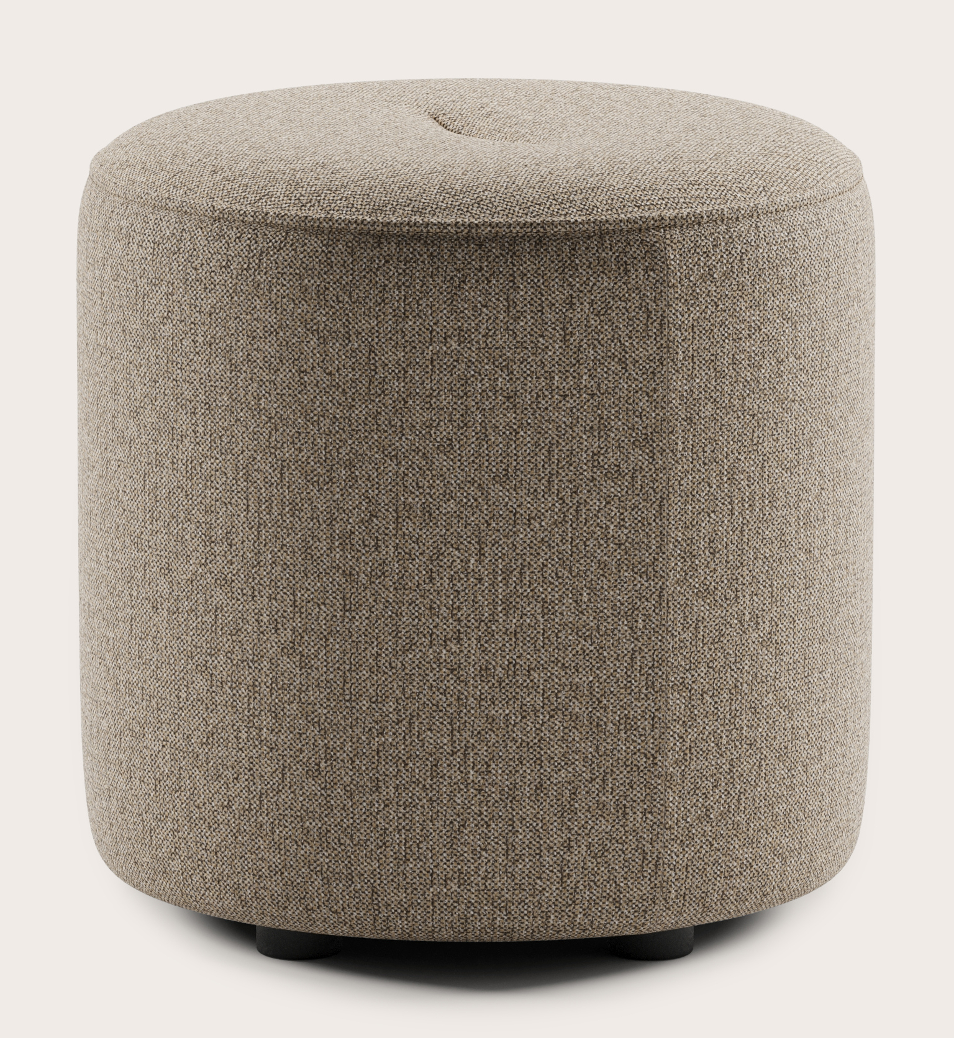 Tondo pouf - Brio tissu Sesame Ø45xH46cm