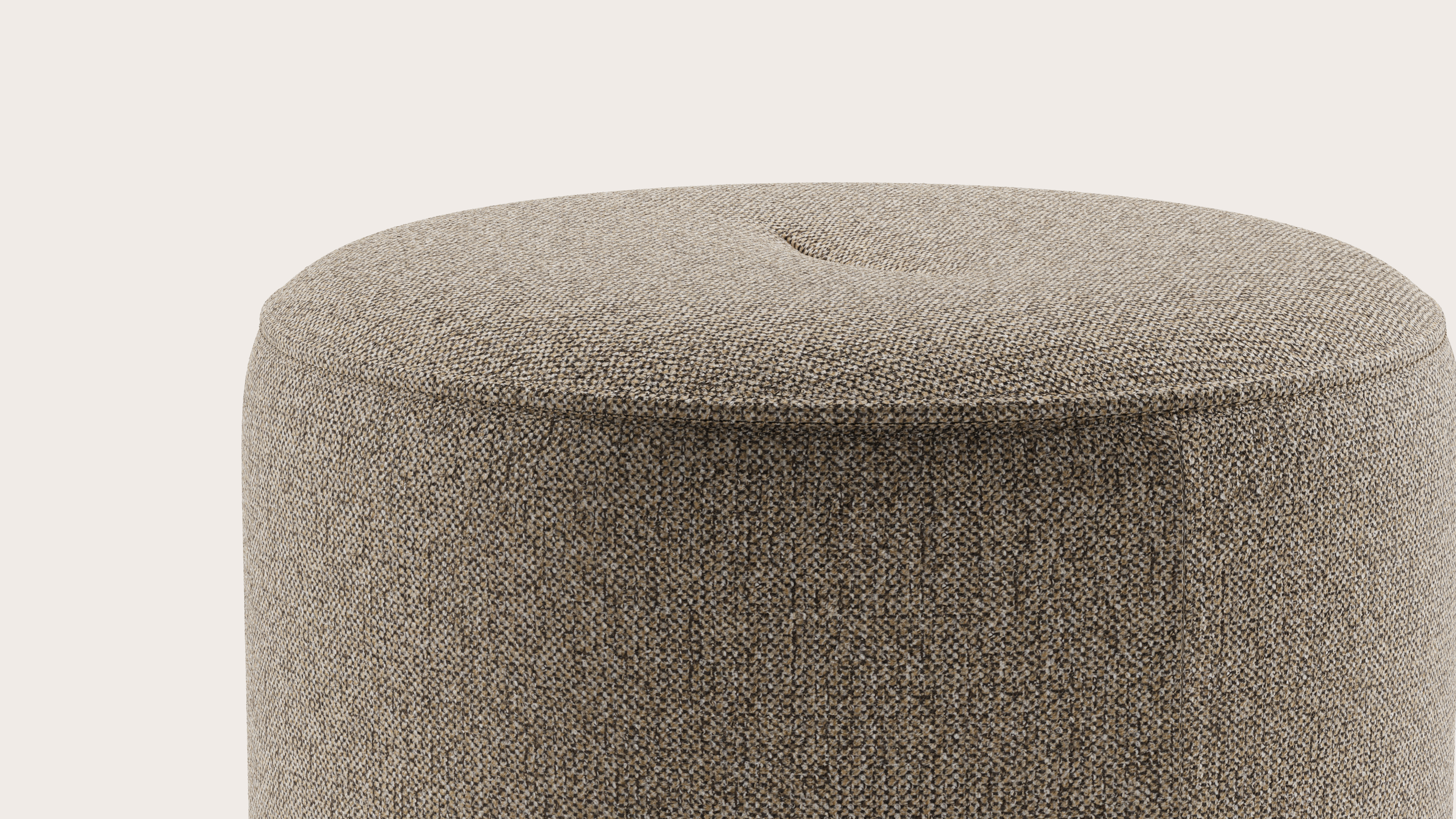 Tondo pouf - Brio tissu Sesame Ø45xH46cm