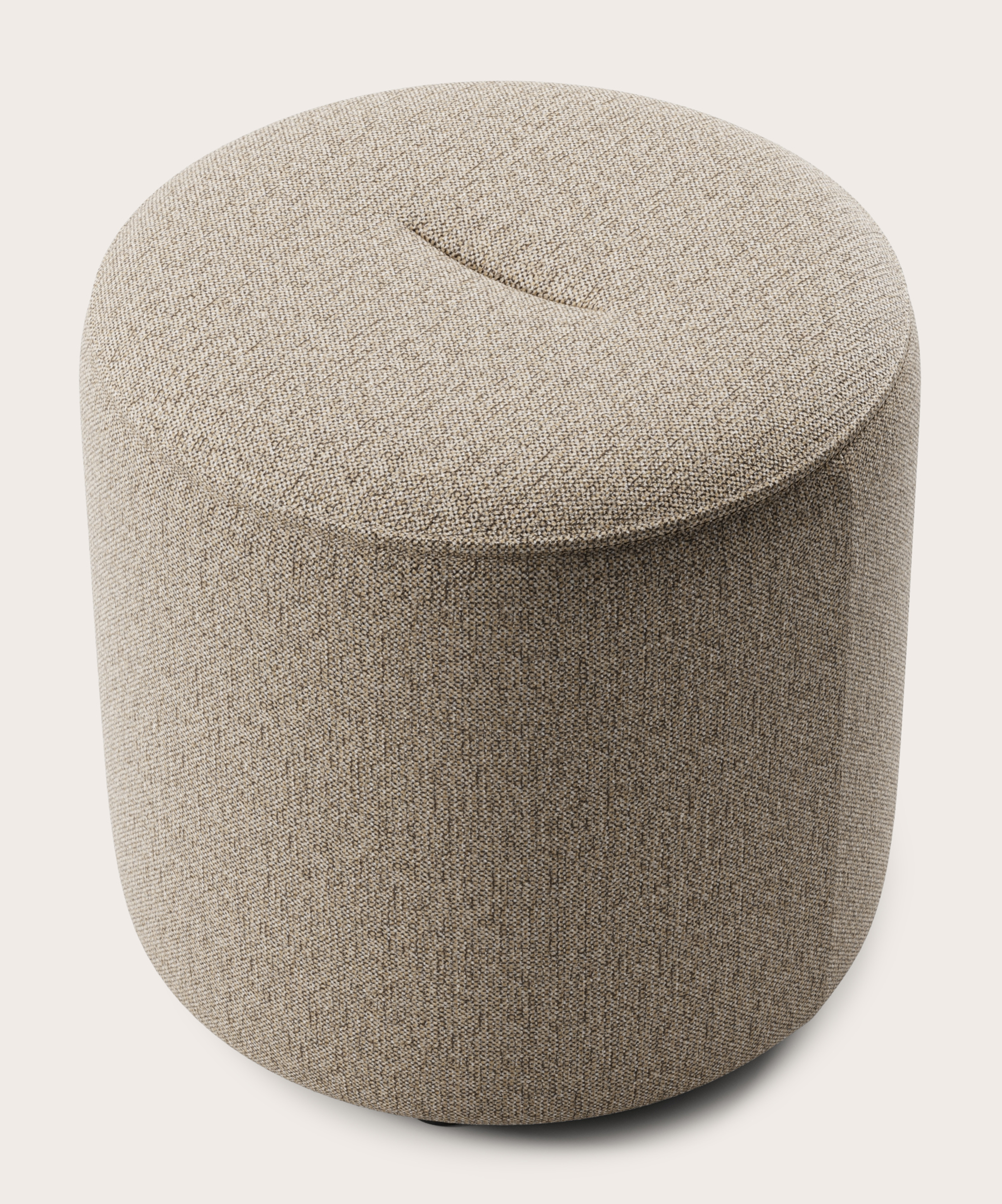 Tondo pouf - Brio tissu Sesame Ø45xH46cm