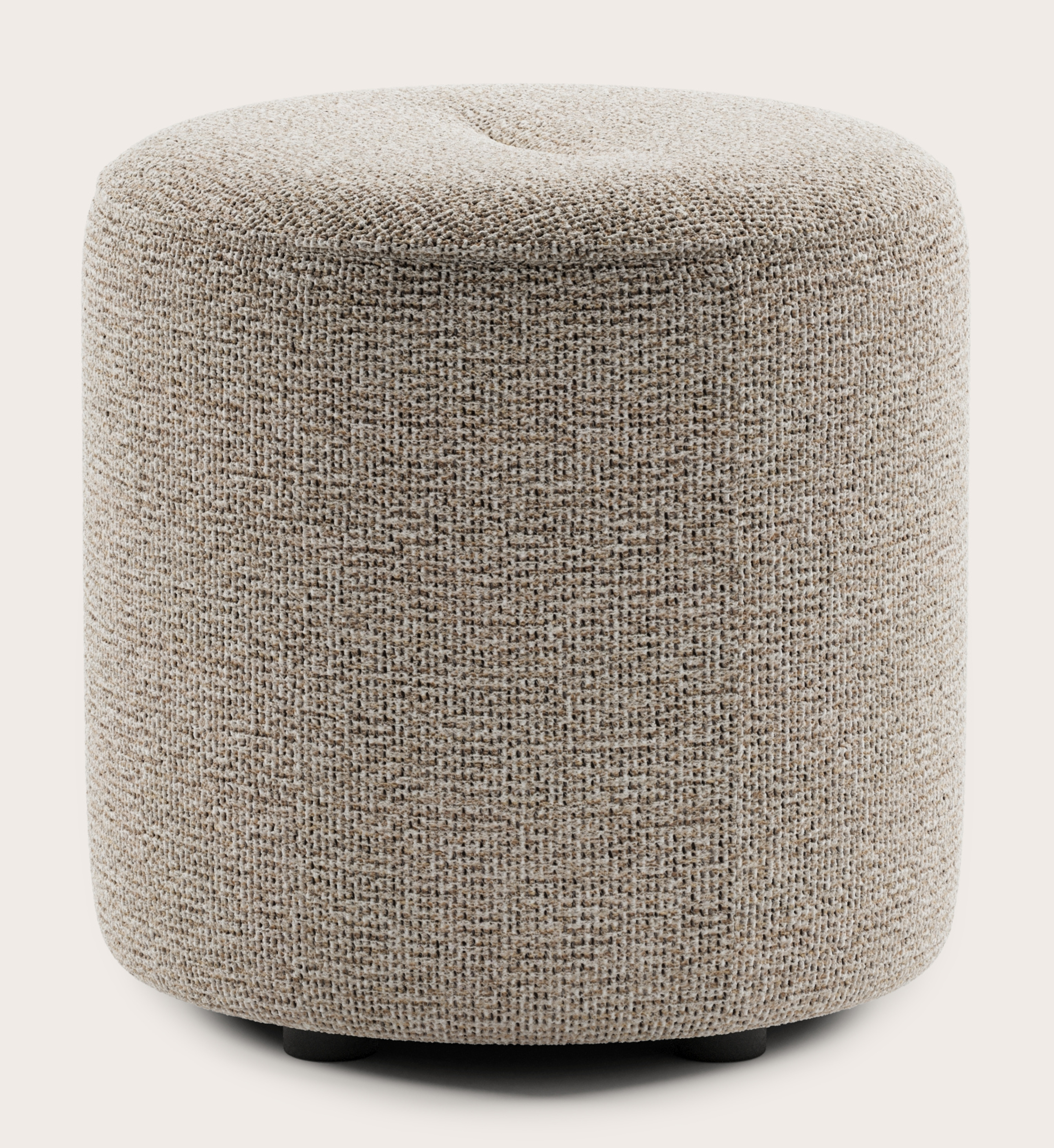 Tondo poef - Fresco stof Natural Ø45xH46cm