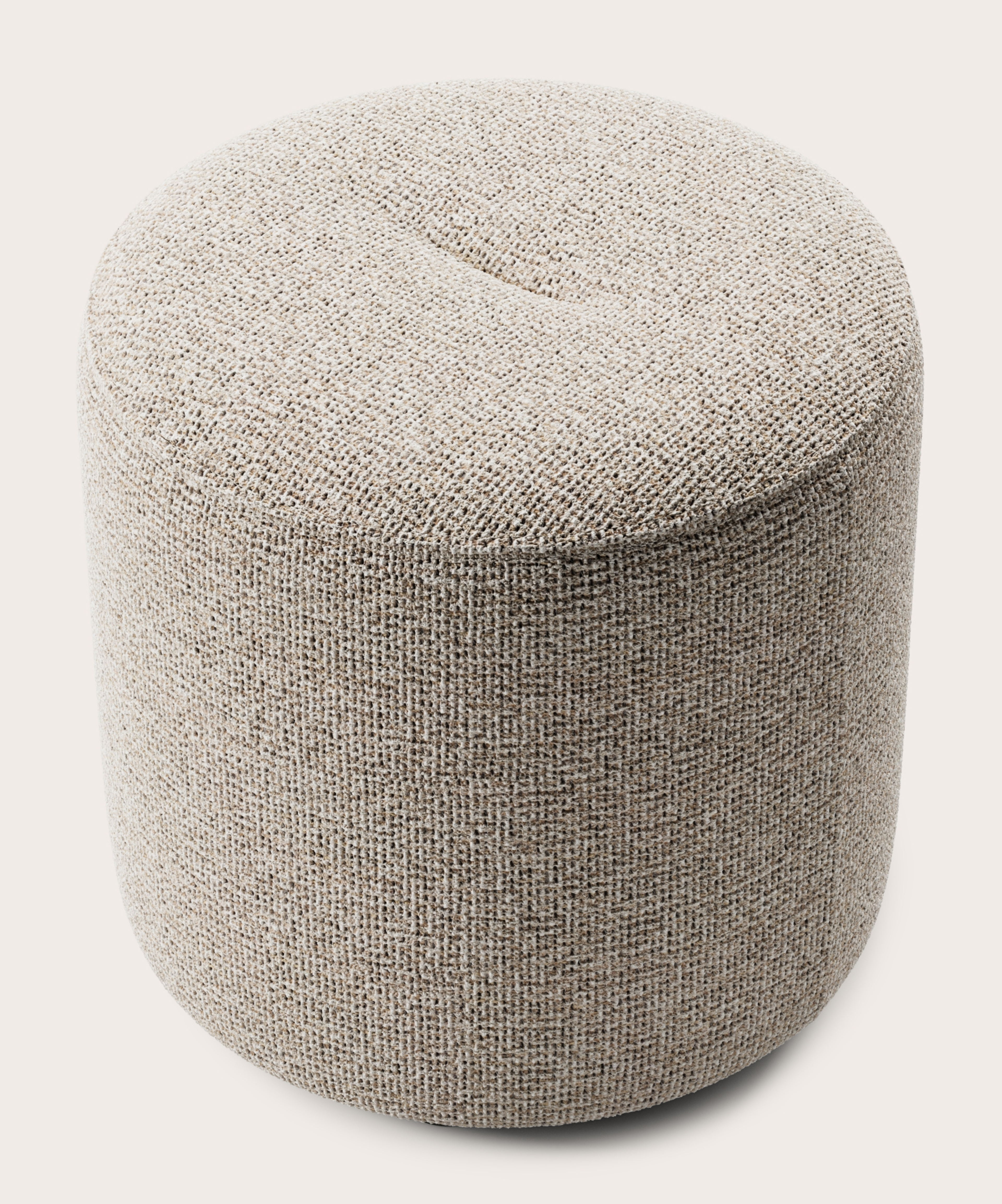 Tondo poef - Fresco stof Natural Ø45xH46cm