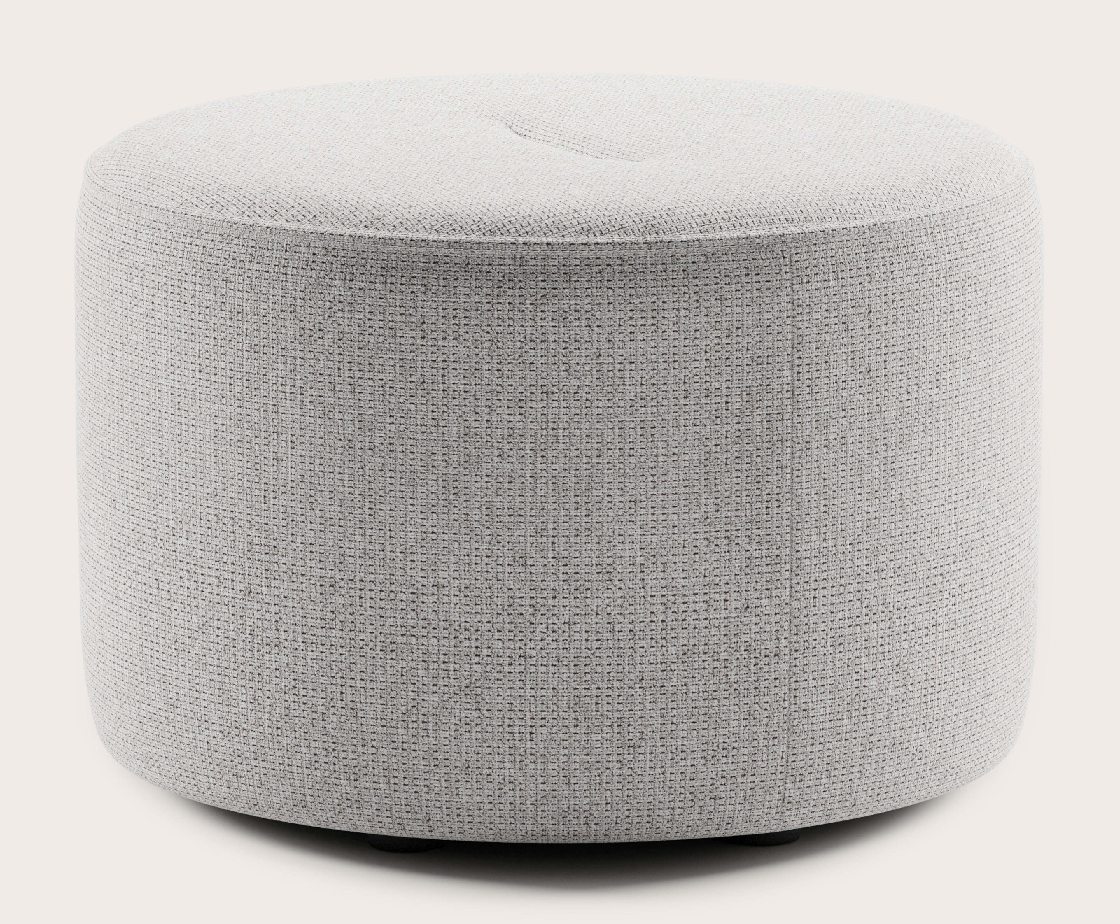 Tondo poef - Fuga stof Grey Ø60xH40cm