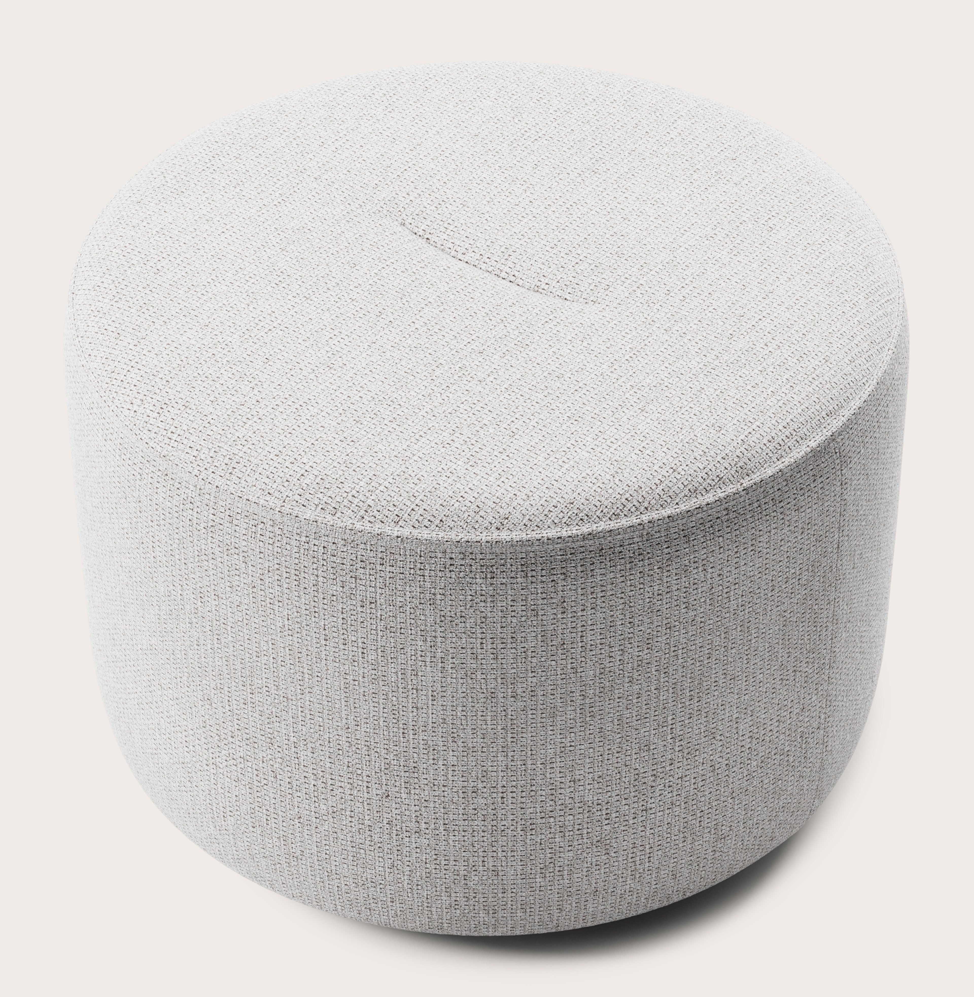Tondo poef - Fuga stof Grey Ø60xH40cm