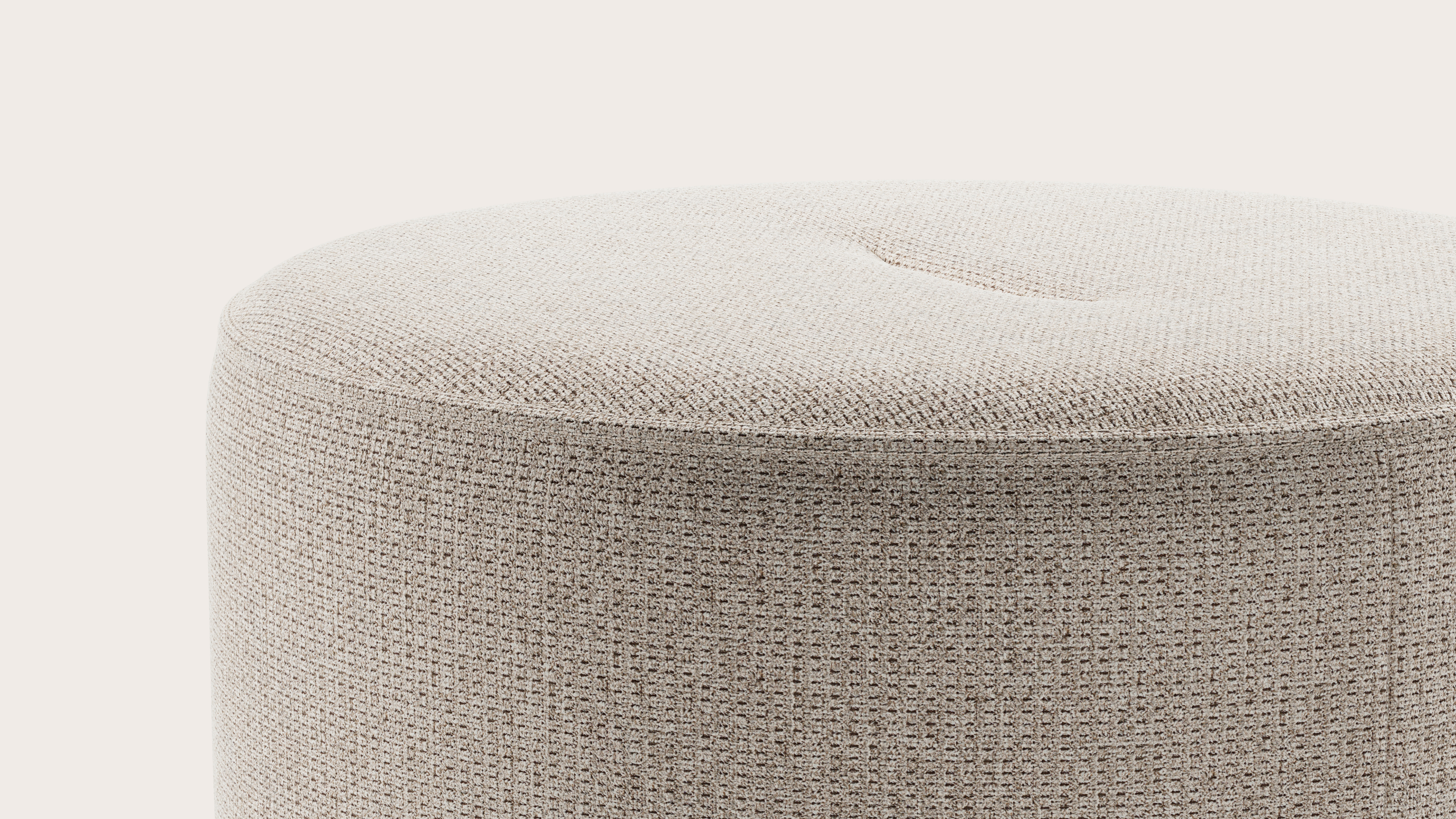 Tondo pouf - Fuga tissu Natural Ø60xH40cm